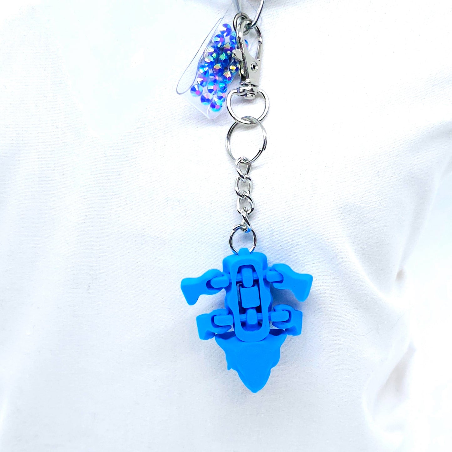 Blue Triceratops: Fun and Functional Badge Reel Accessory