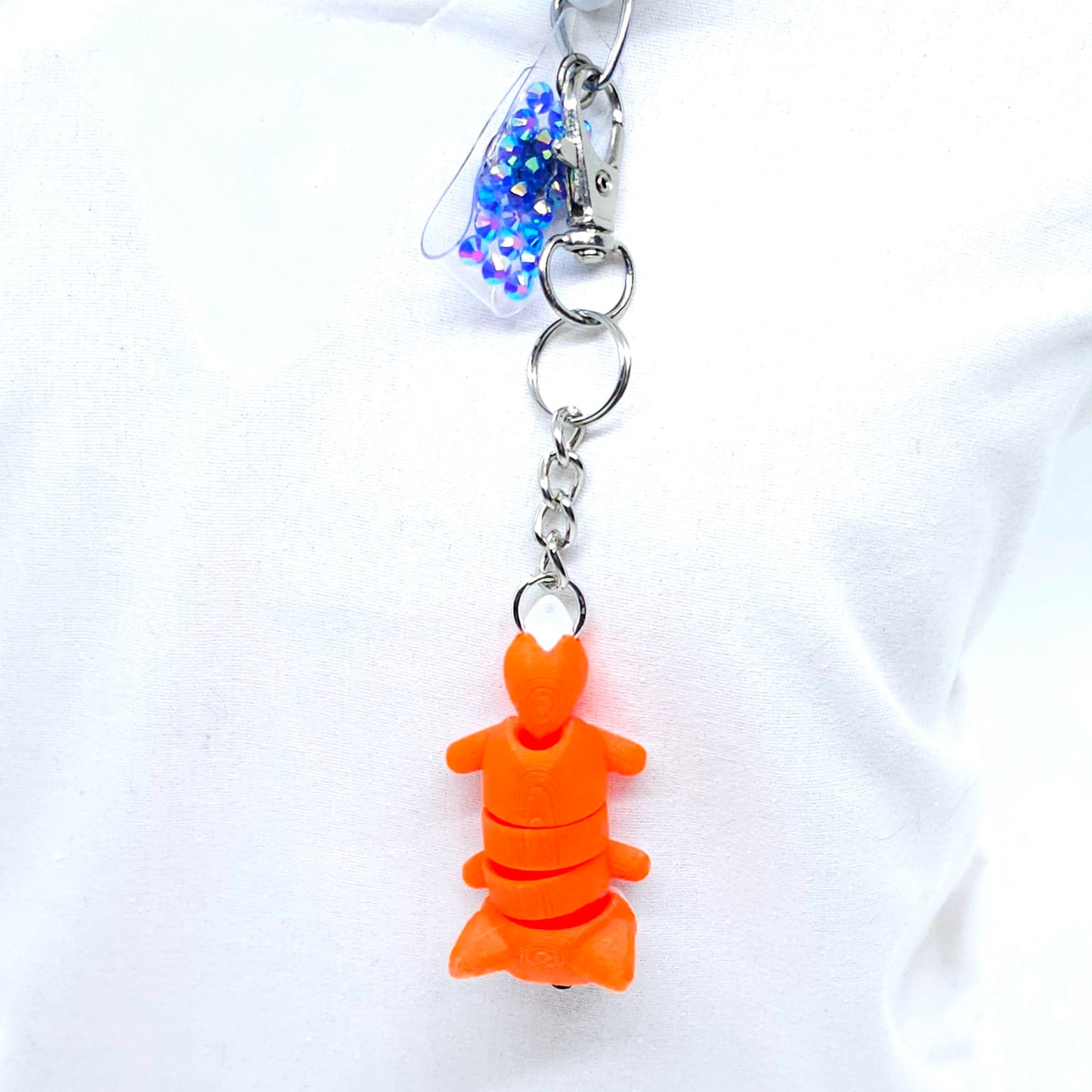 Cute Fox Charm: 3D Printed Fidget Keychain