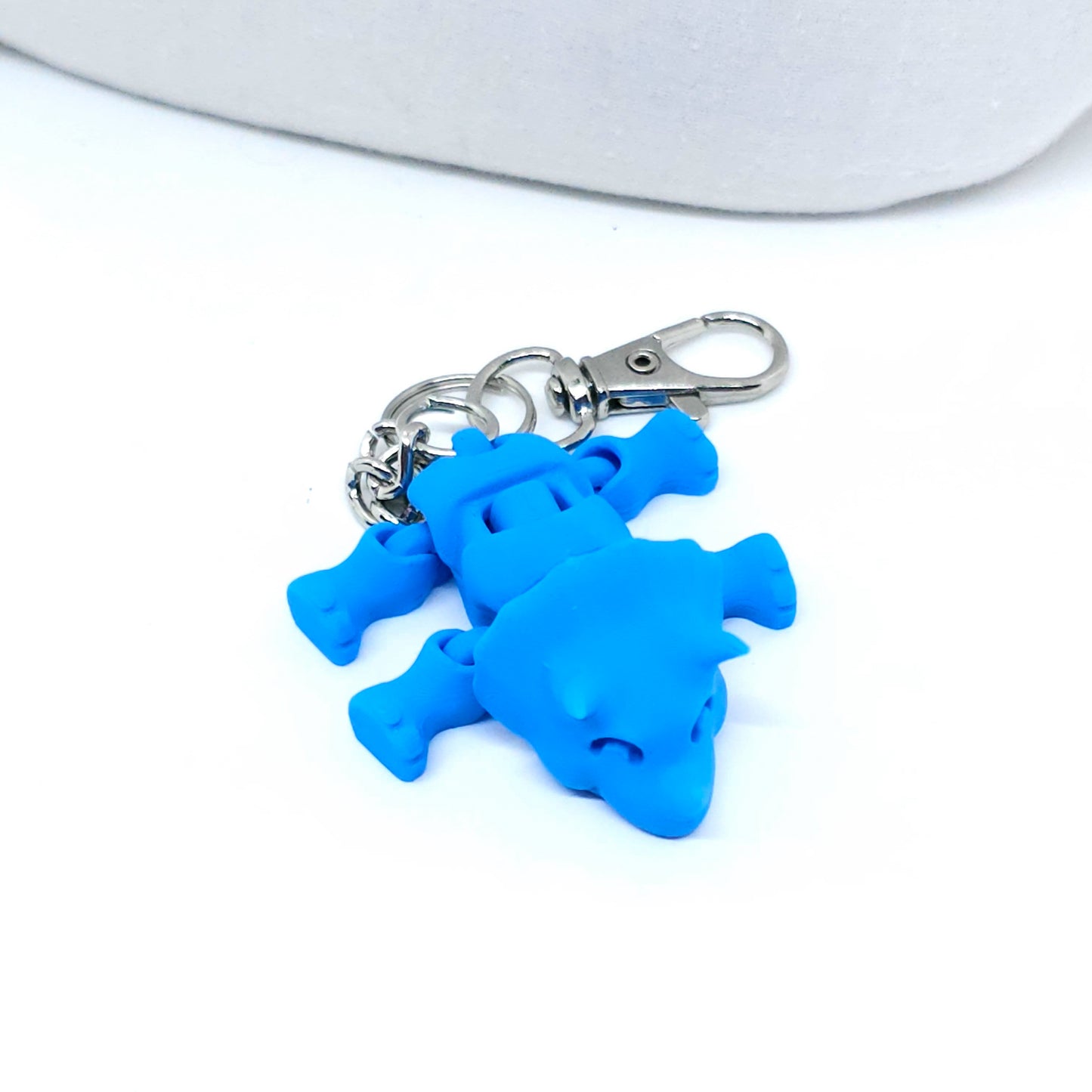 Blue Triceratops: Fun and Functional Badge Reel Accessory