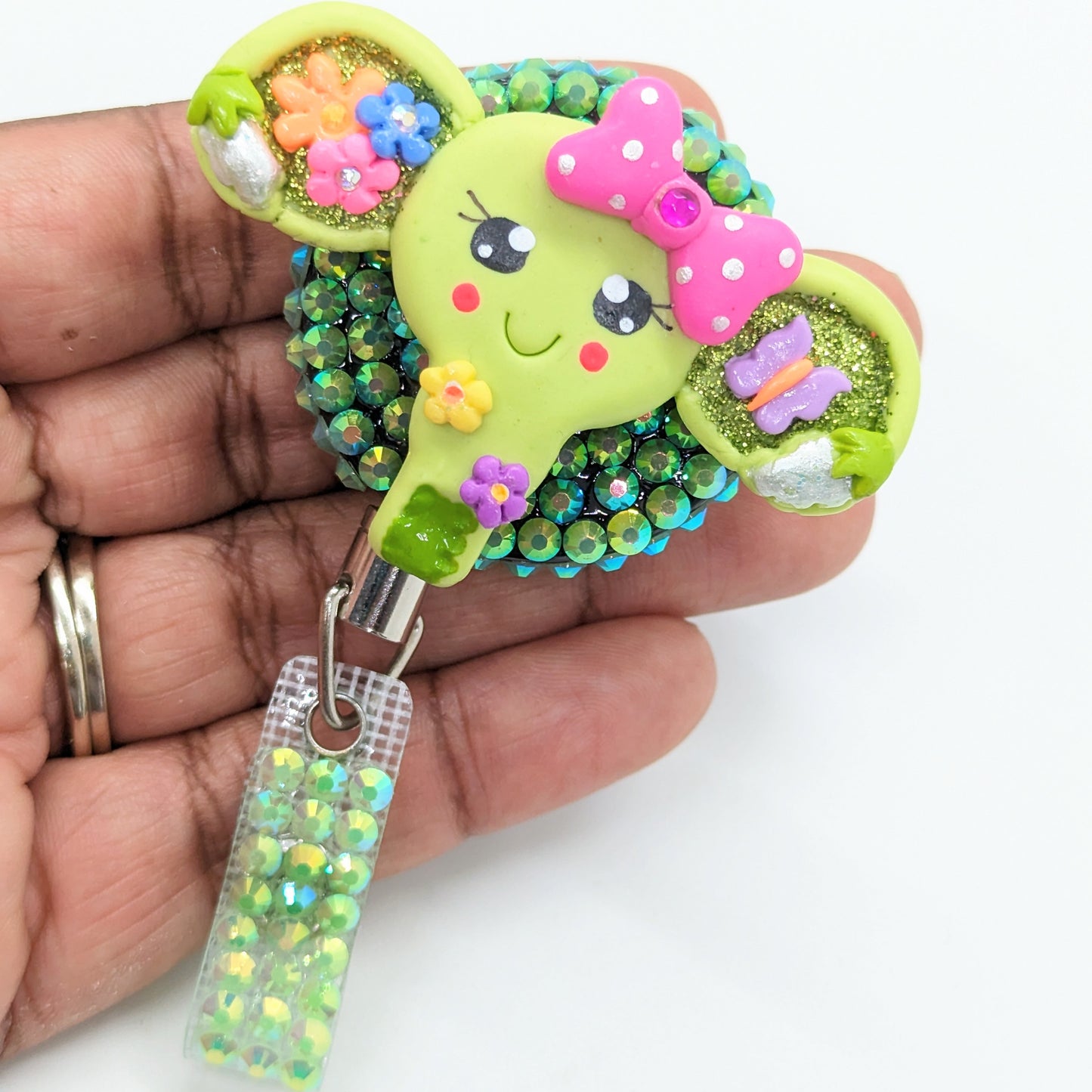 Floral Uterus Badge Reel