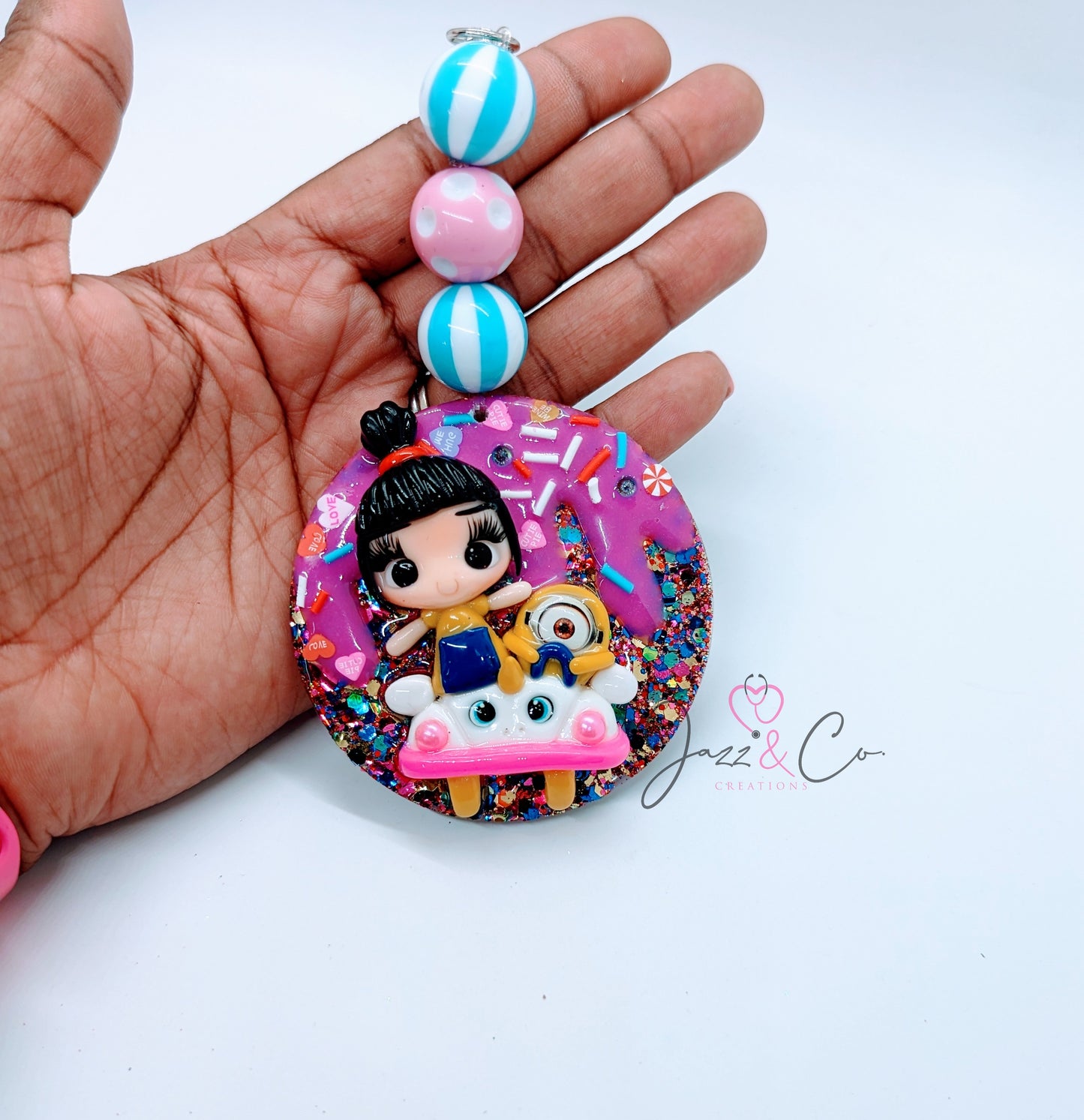 Girl and Minion Friend Key Chain