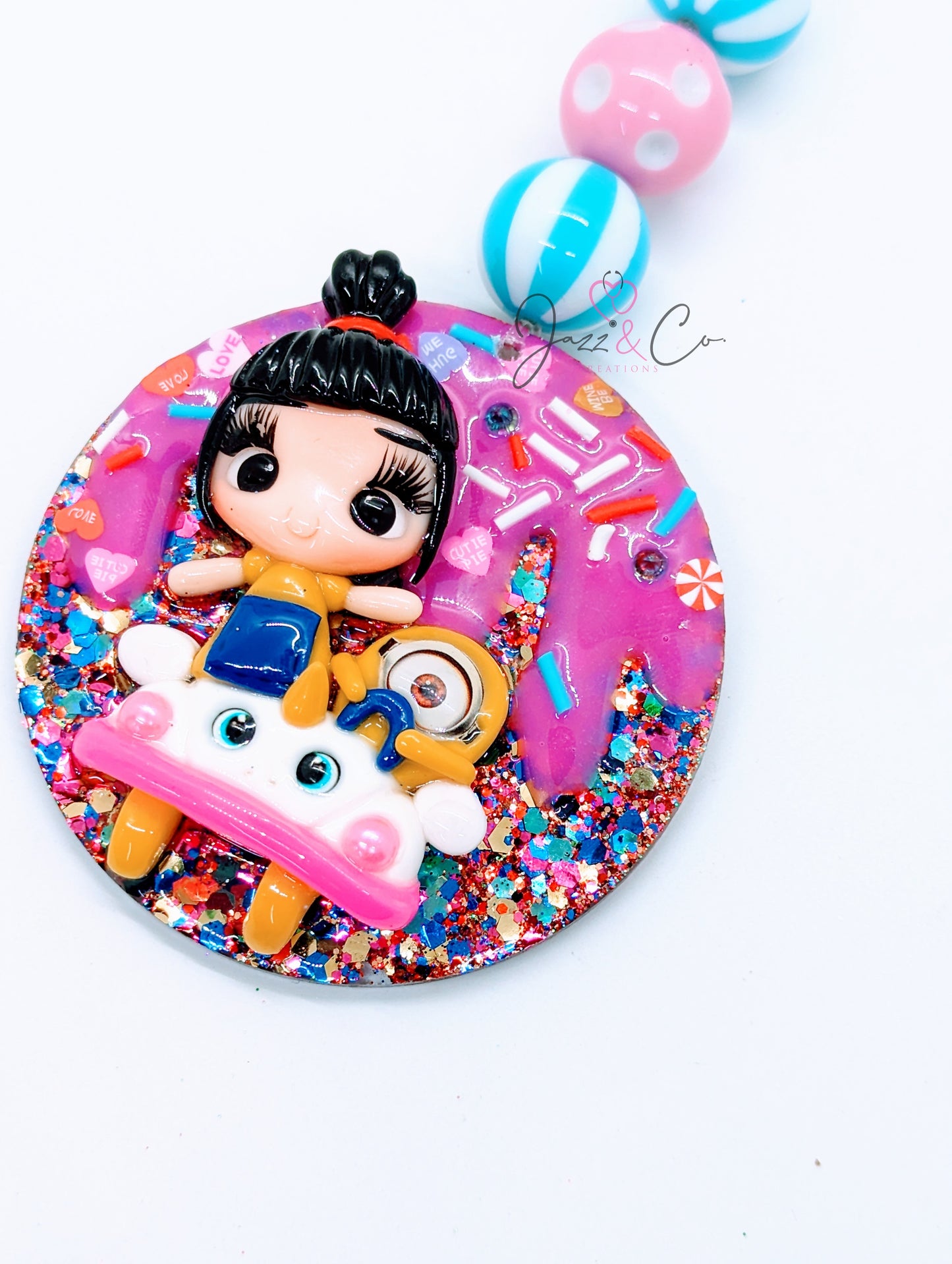 Girl and Minion Friend Key Chain