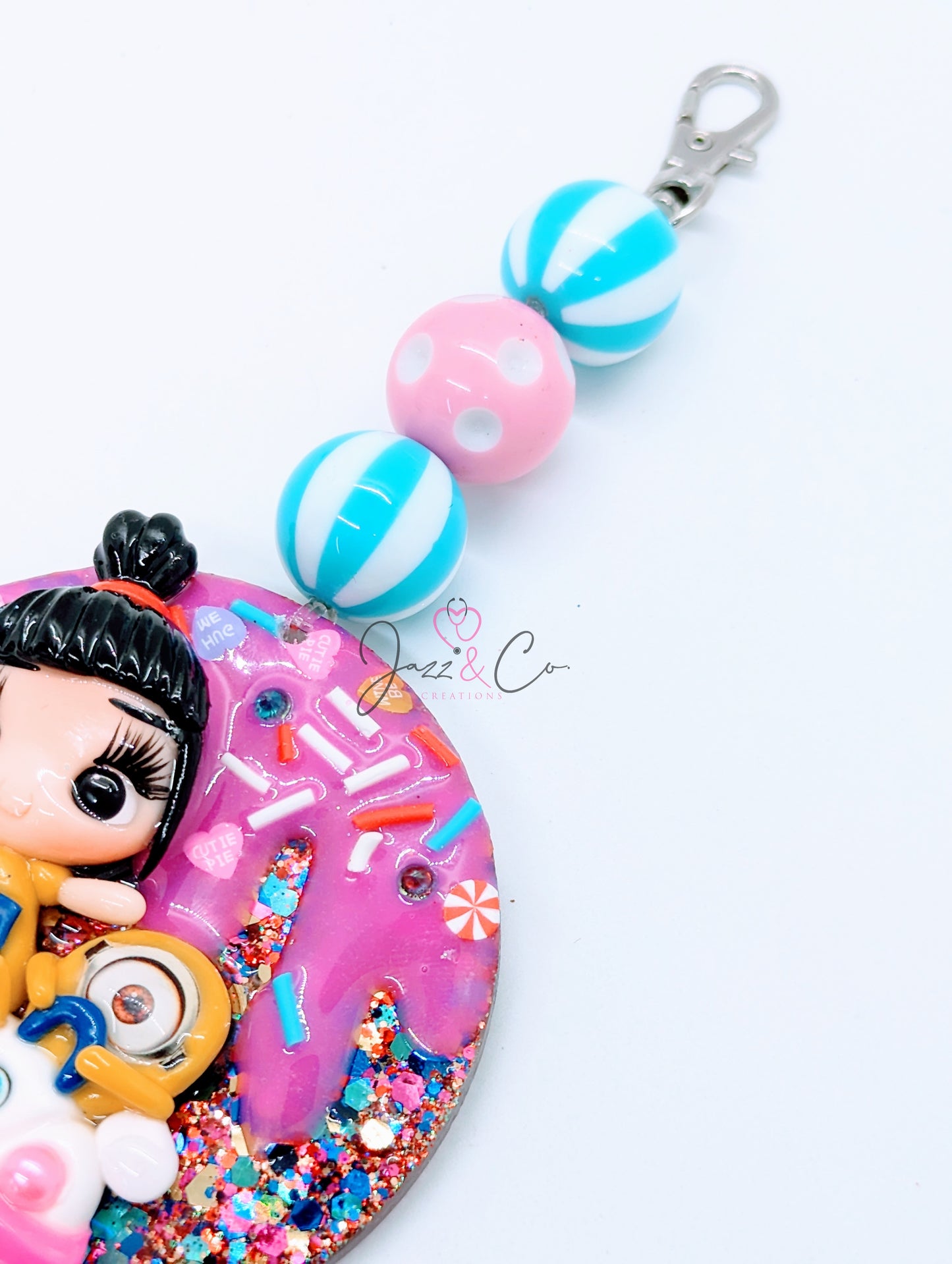Girl and Minion Friend Key Chain
