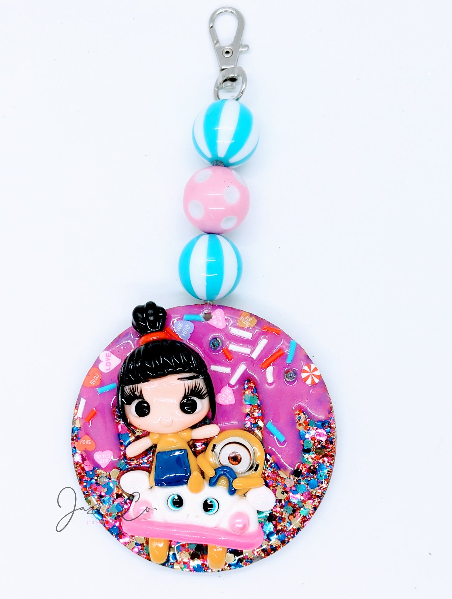 Girl and Minion Friend Key Chain