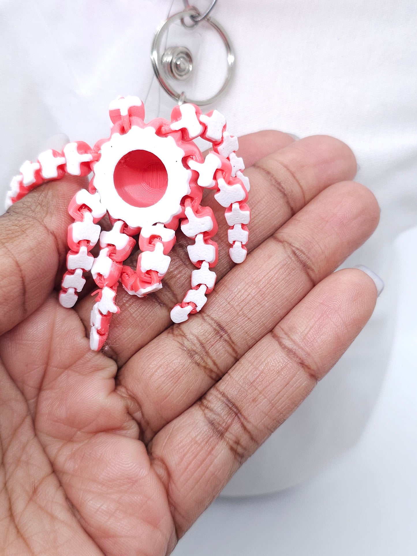Flexible Octopus Badge Reel Charm - Interactive Nurse Accessory