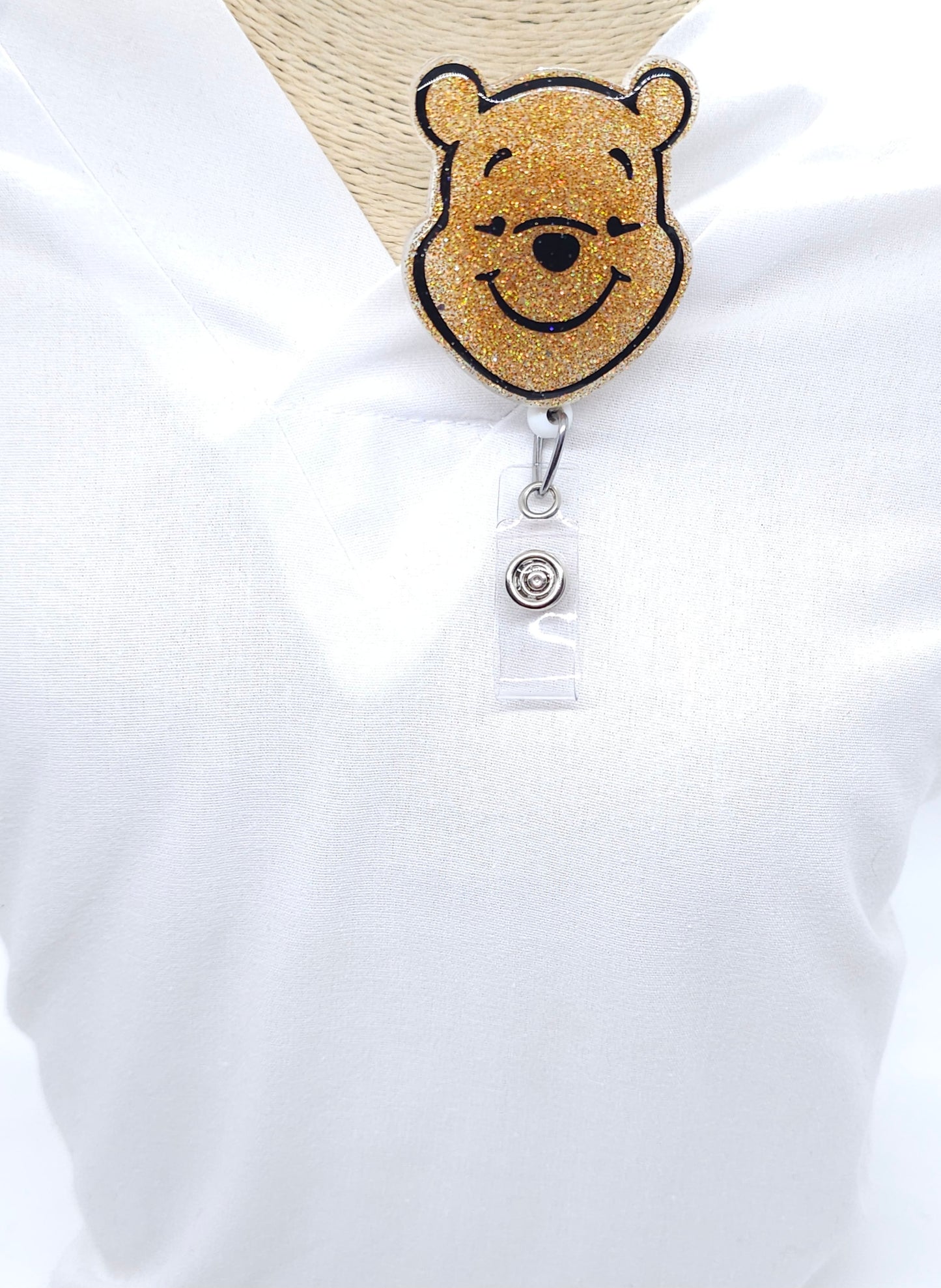 Honey Bear Glitter Badge Reel