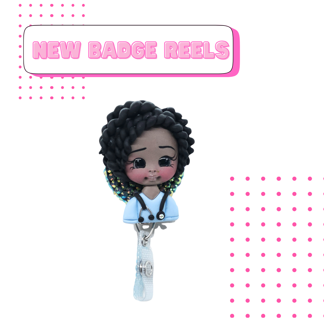 New badge reels for nurses, CNAs, and healthcare professionals.