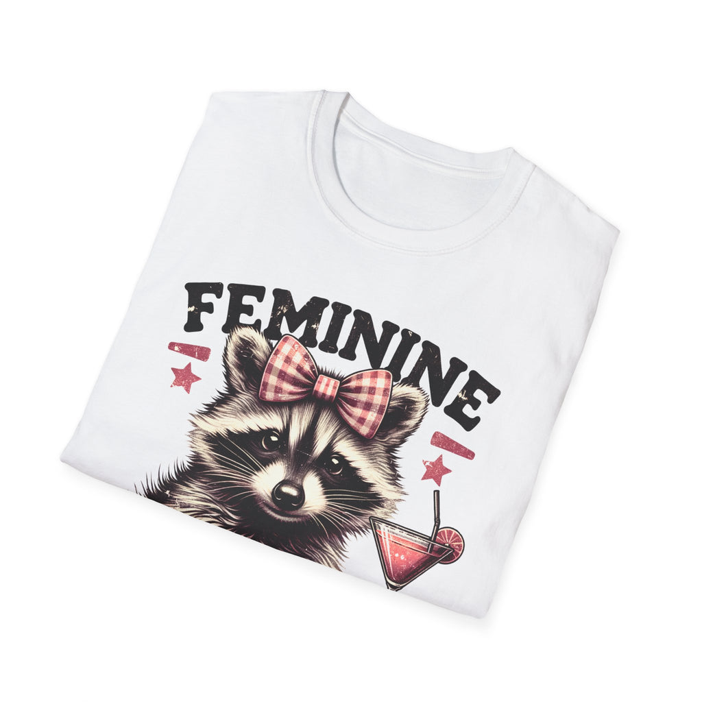 Feminine Furry and Feral Raccoon T-Shirt