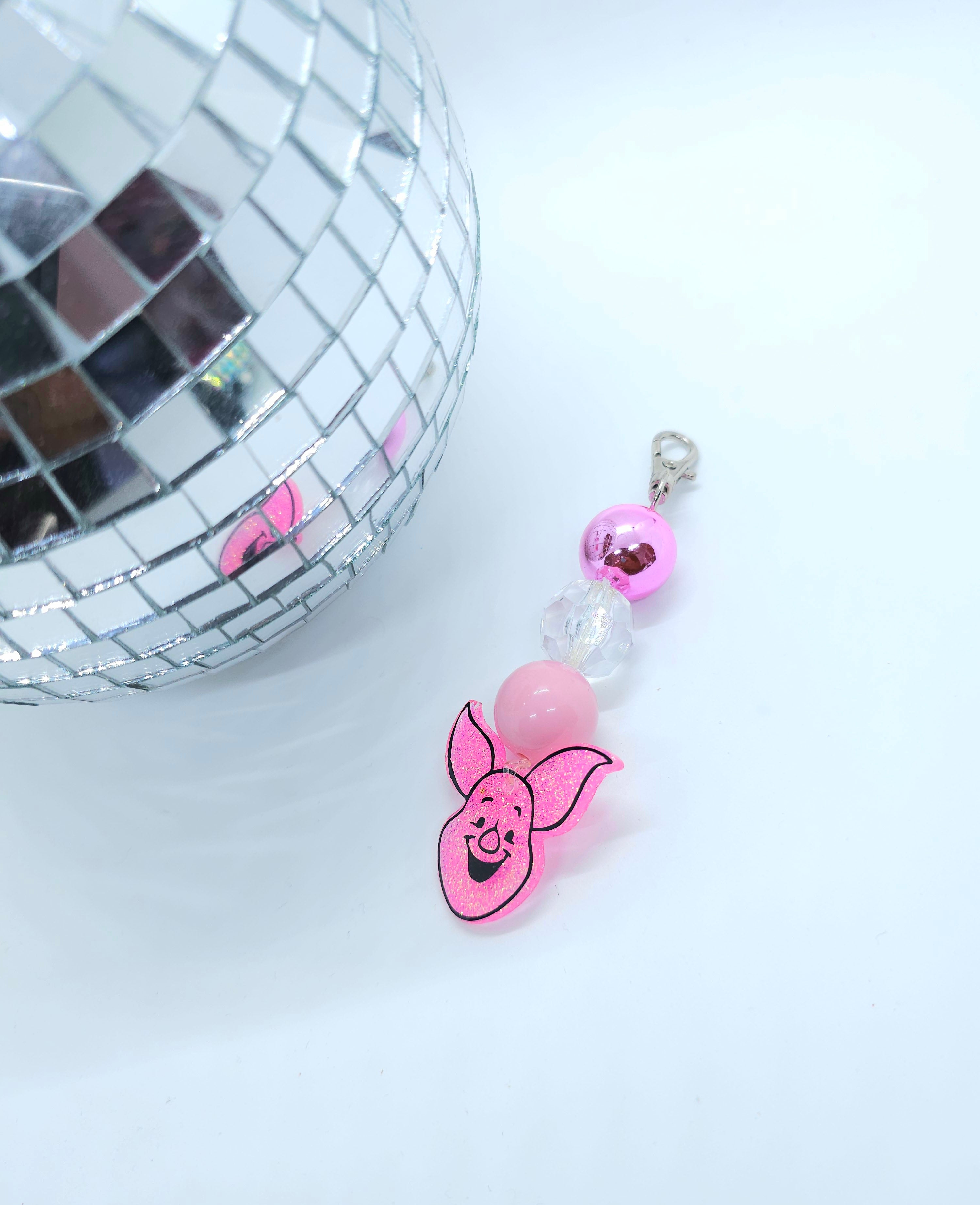 Pink Pig Keychain