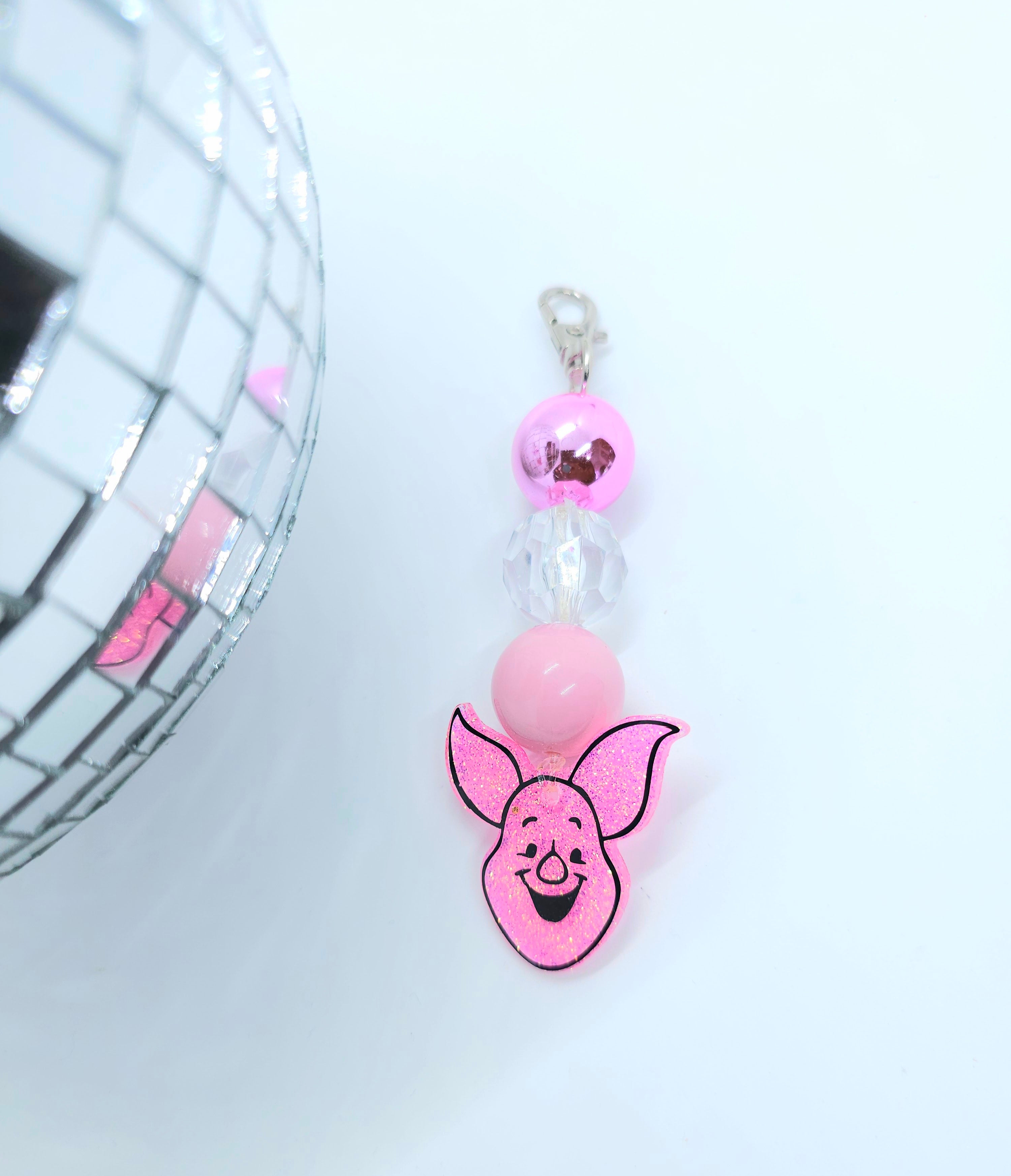 Pink Pig Keychain