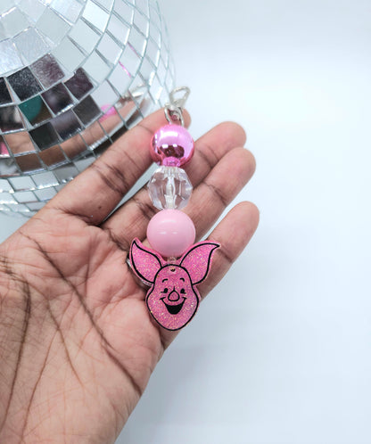 Pink Pig Keychain