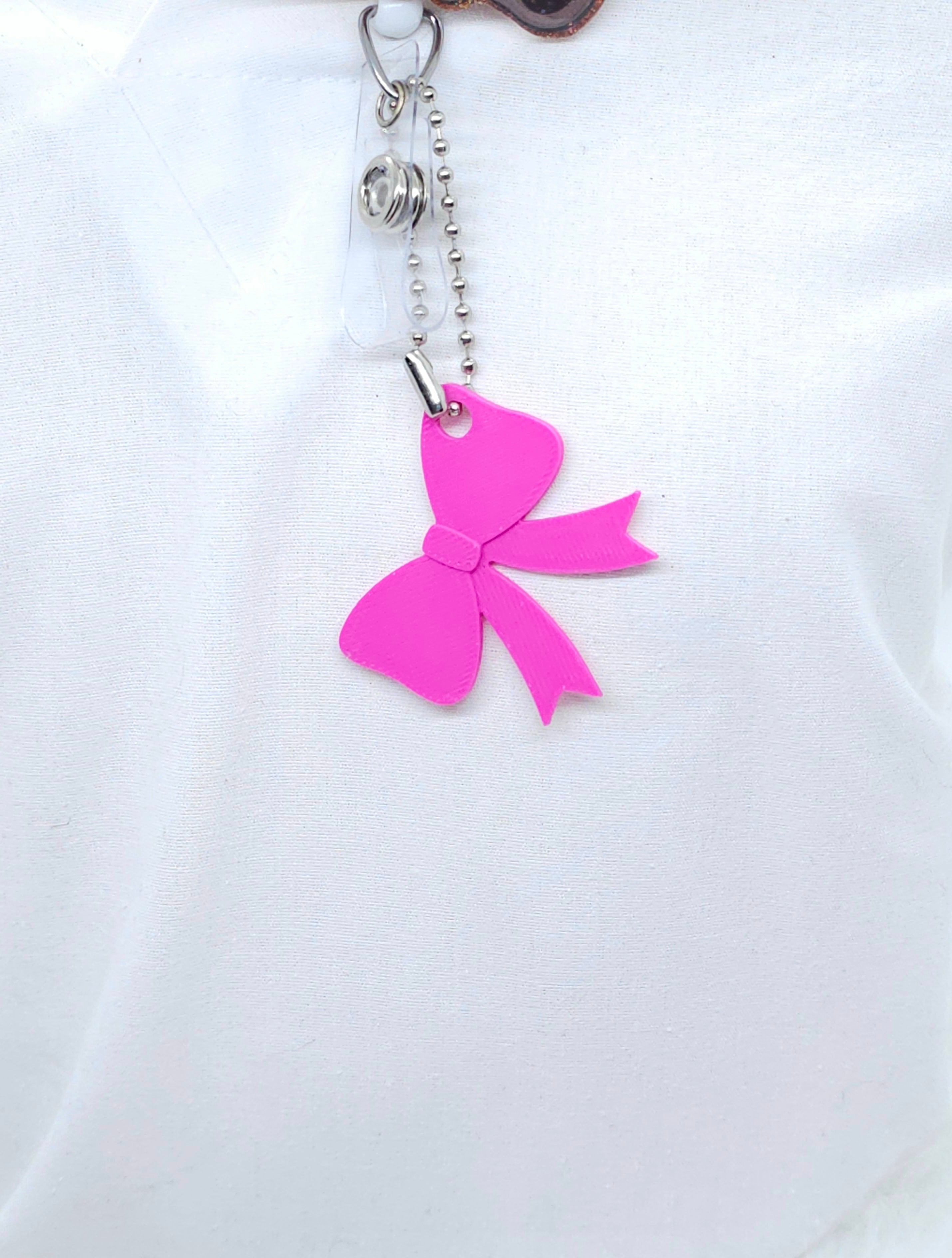 Coquette Bow Charm For Badge Reel