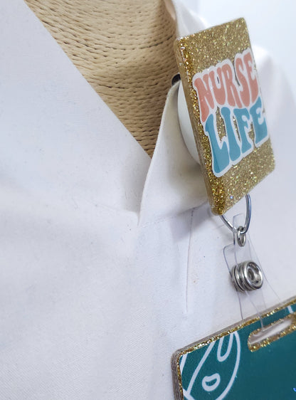 Nurse Life Glam Badge Reel Set