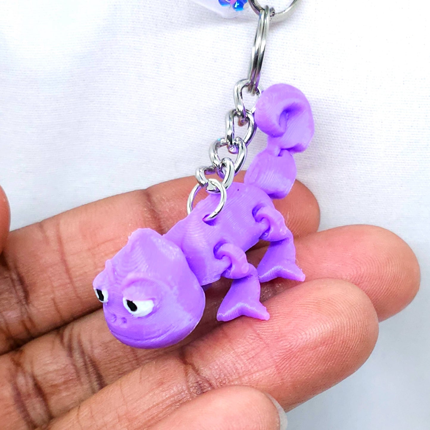 3D Chameleon Fidget Charm: Unique & Colorful Keychain