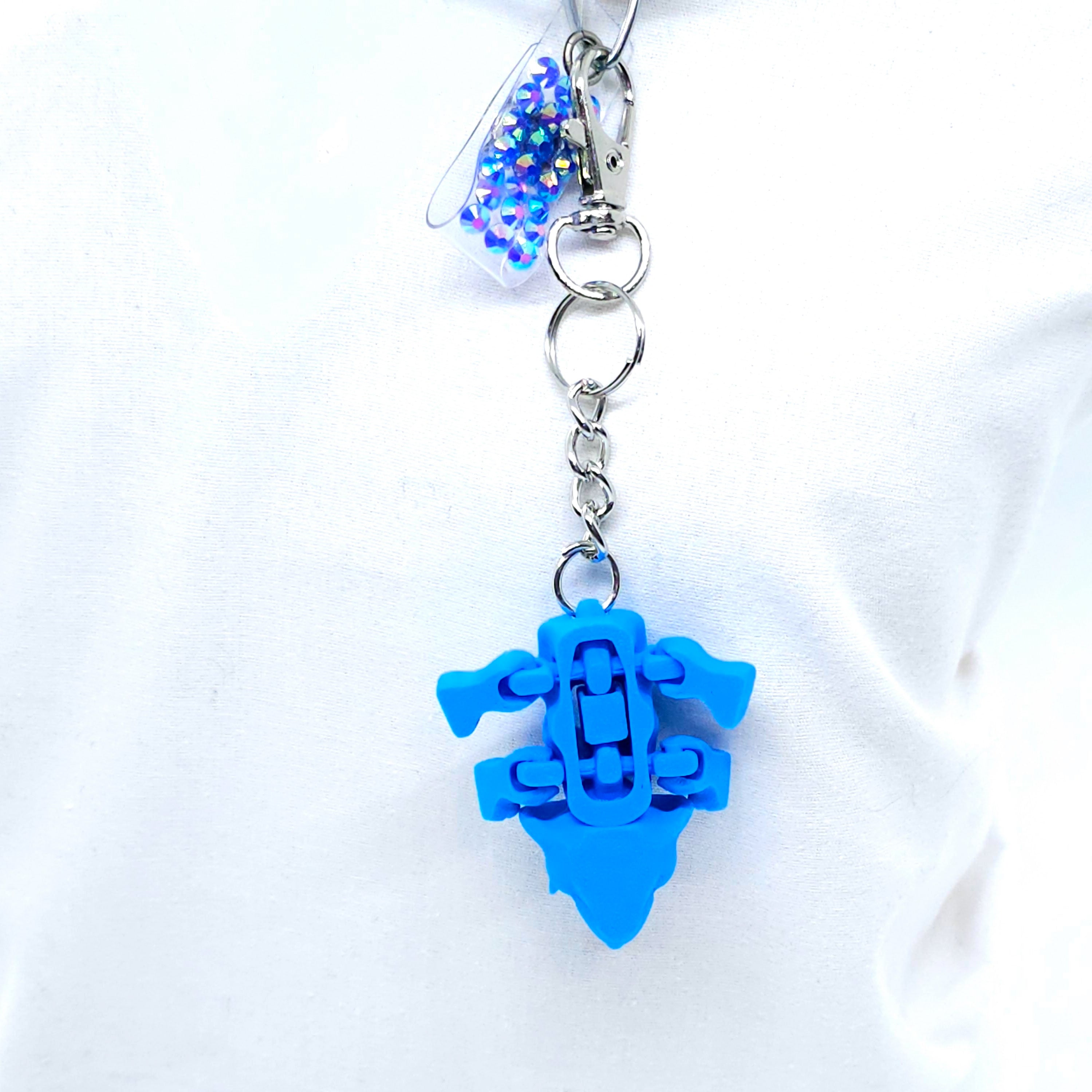 Blue Triceratops: Fun and Functional Badge Reel Accessory