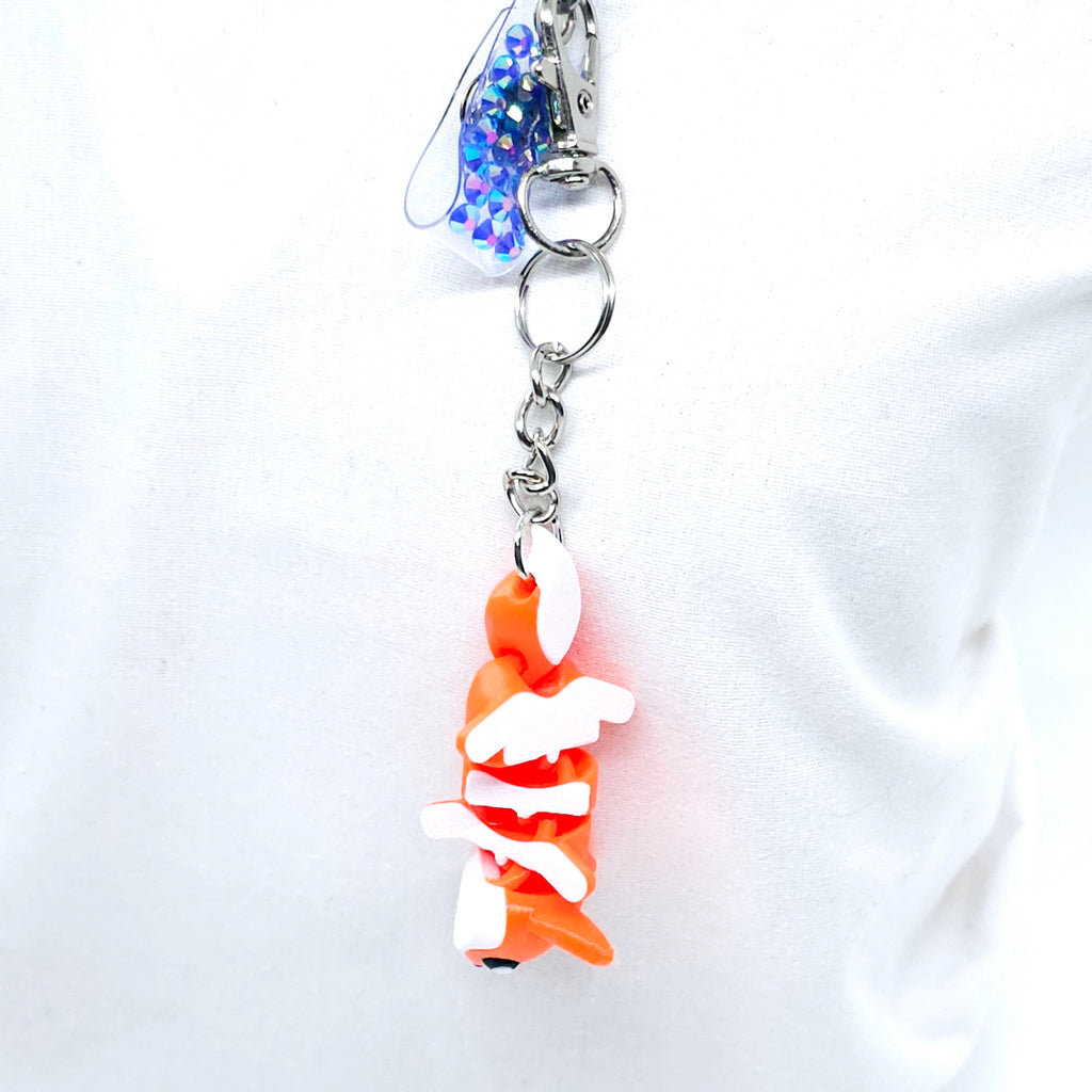 Cute Fox Charm: 3D Printed Fidget Keychain