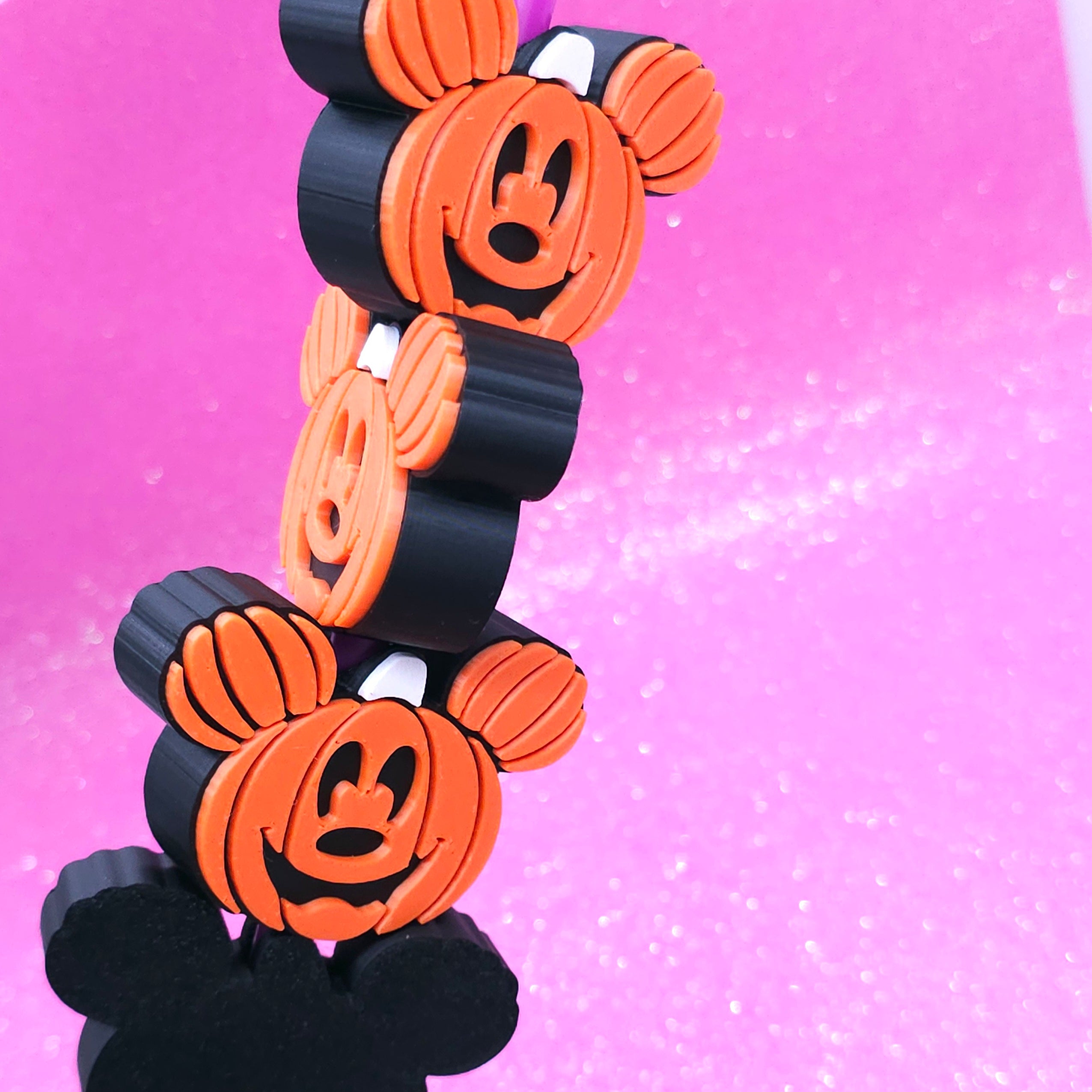 Pumpkin Head Straw Topper