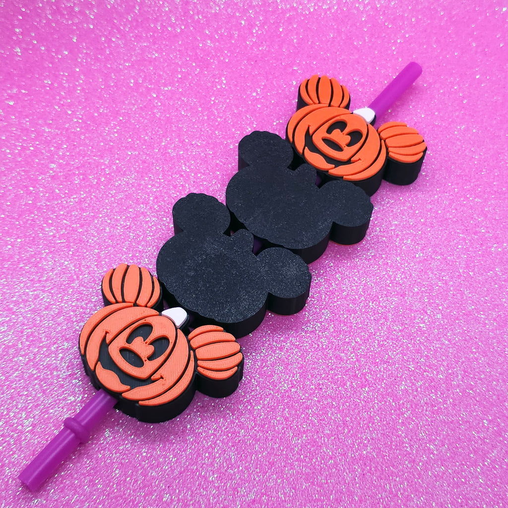 Pumpkin Head Straw Topper
