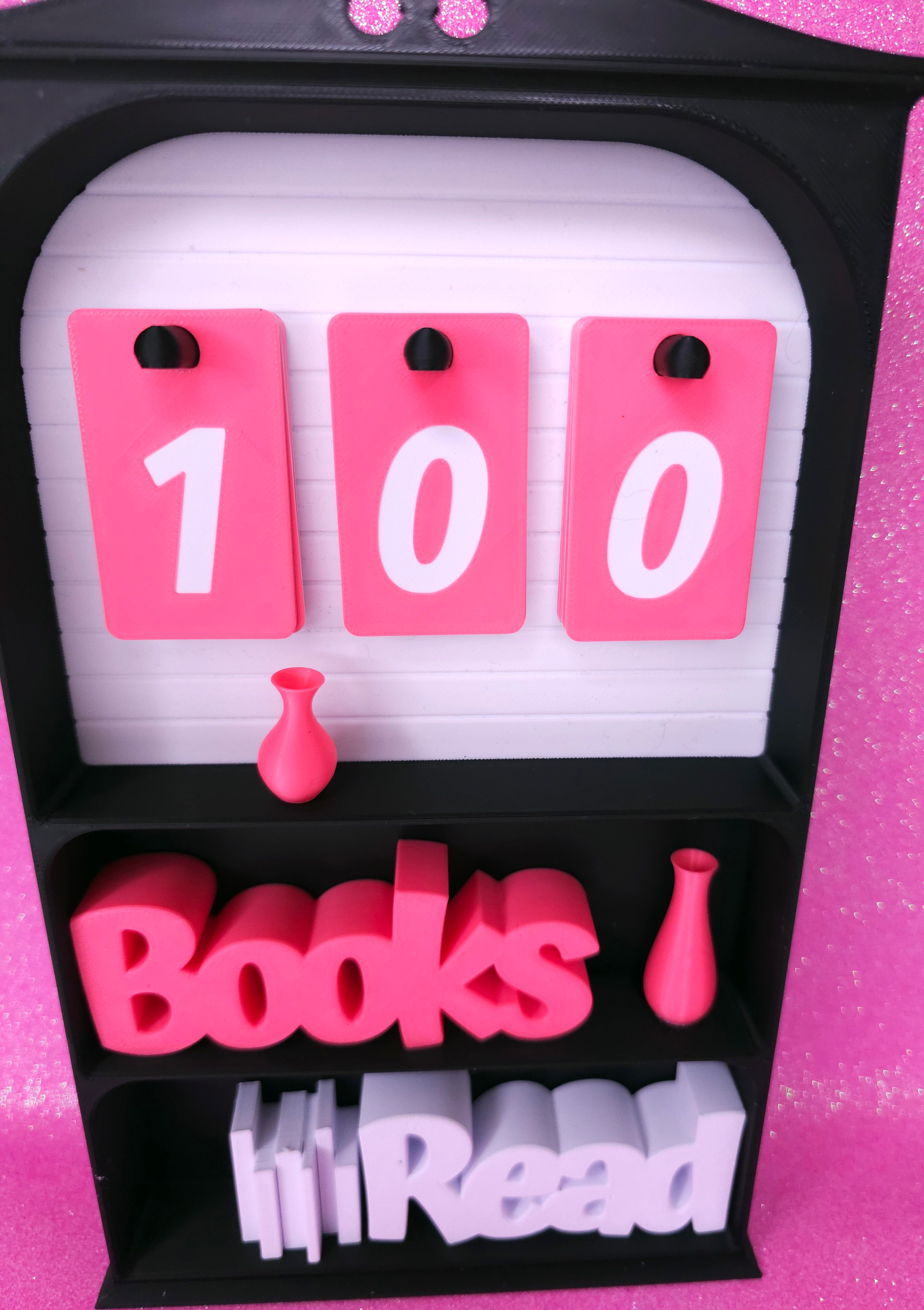 3D Printed Books Read Counter - Track Your Reading Goals