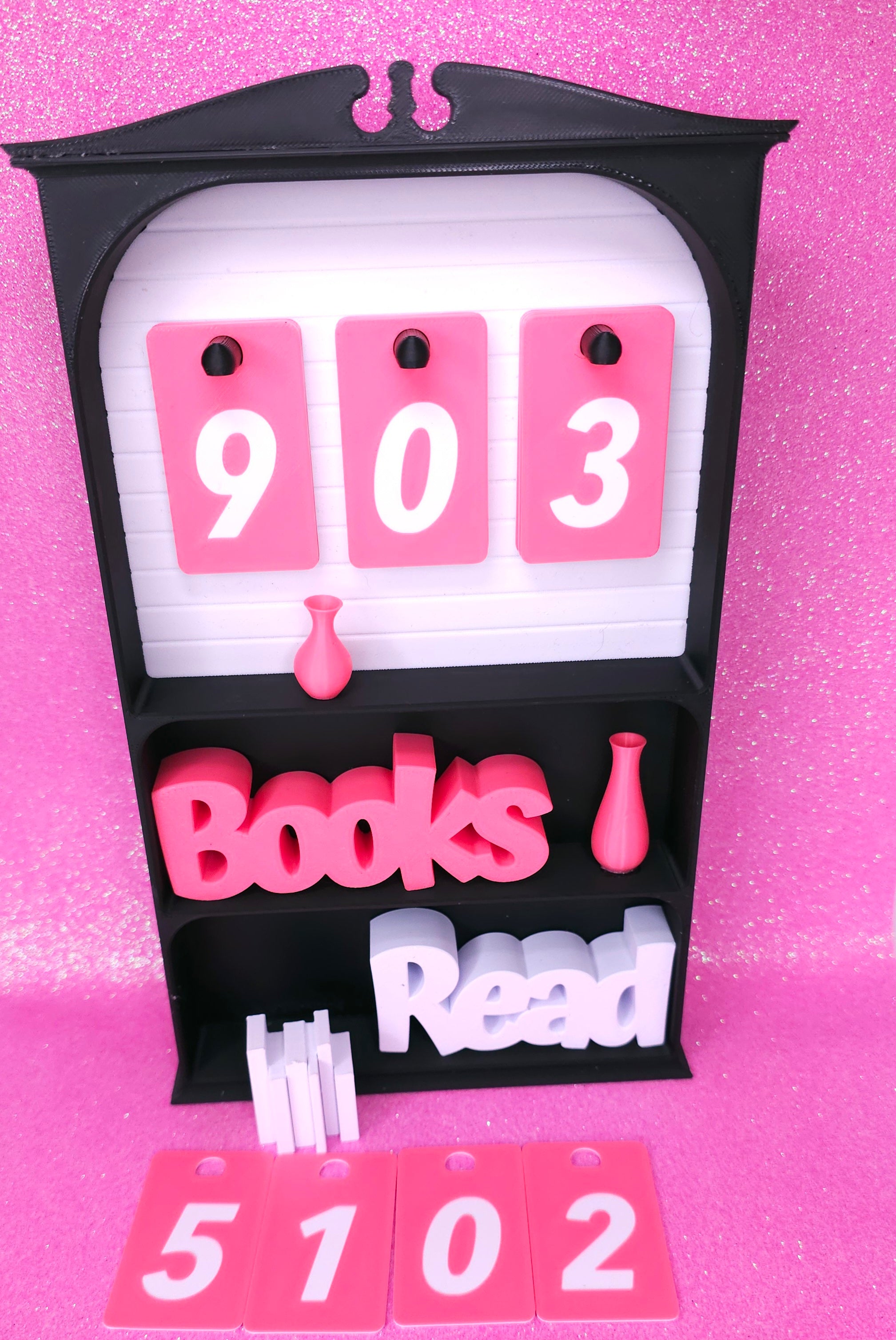 3D Printed Books Read Counter - Track Your Reading Goals