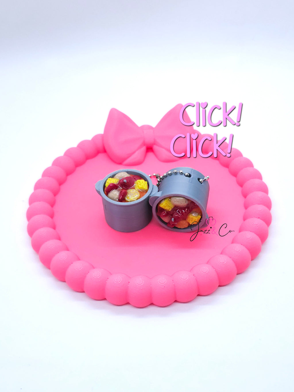 Mini Hot Pot Fidget Clicker Keychain