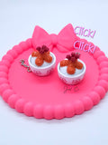 Shrimp Rice Bowl Fidget Clicker Keychain