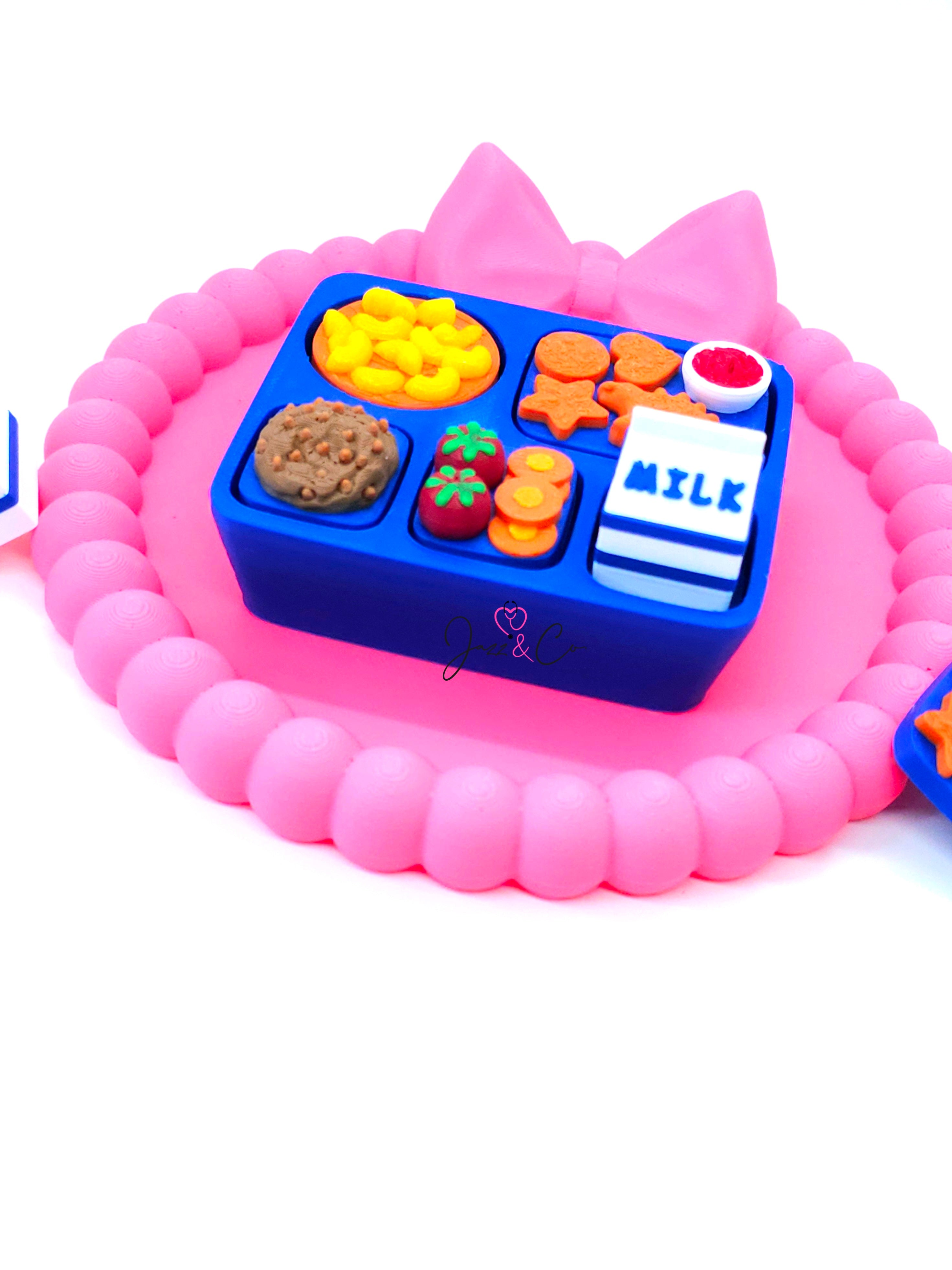 School Lunch Tray Fidget Clicker Keychain
