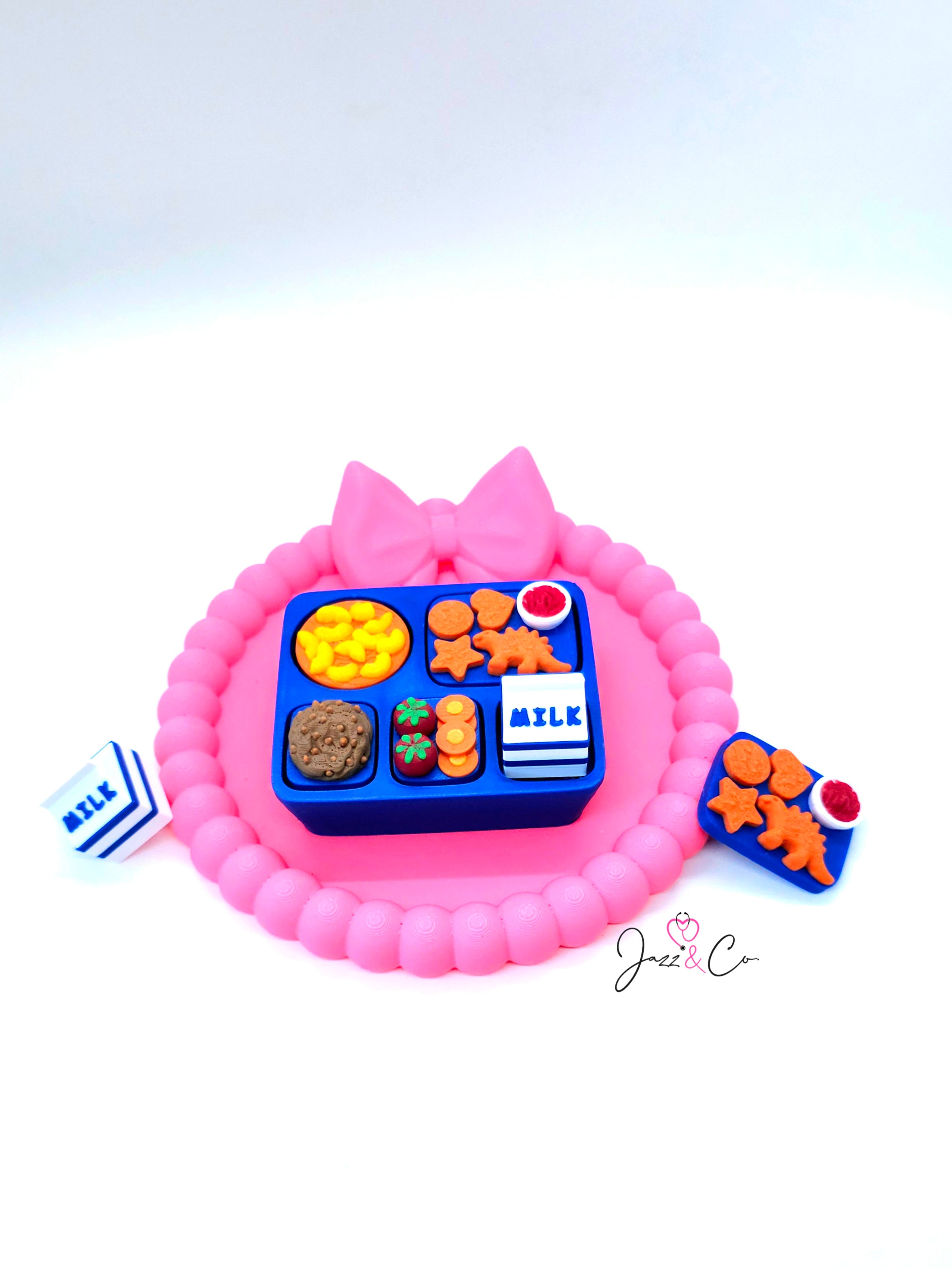 School Lunch Tray Fidget Clicker Keychain