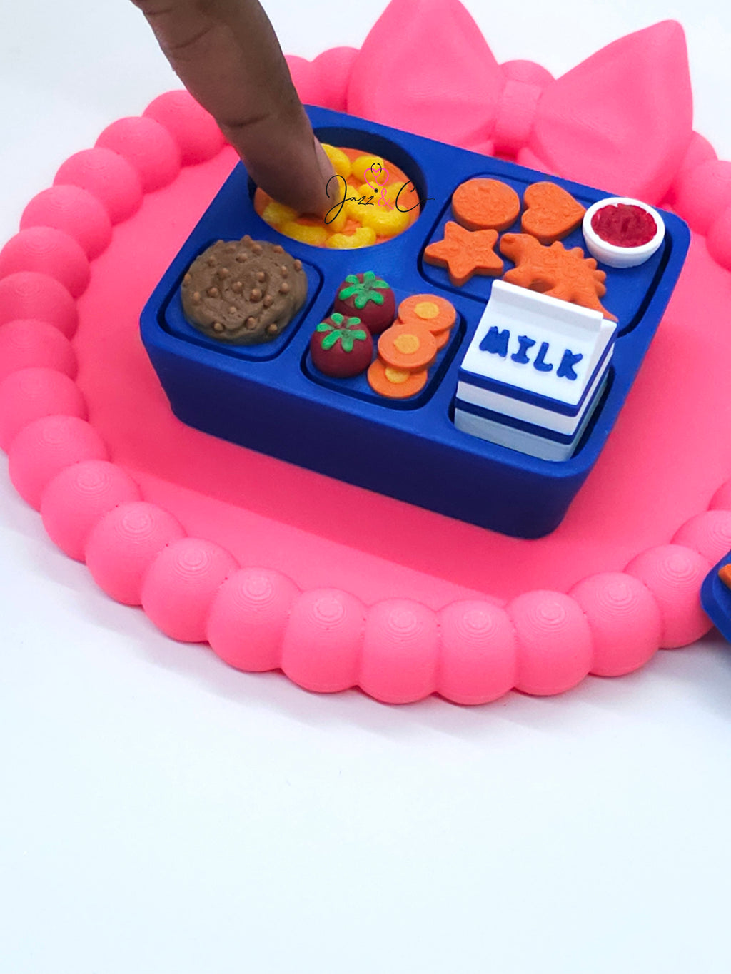 School Lunch Tray Fidget Clicker Keychain