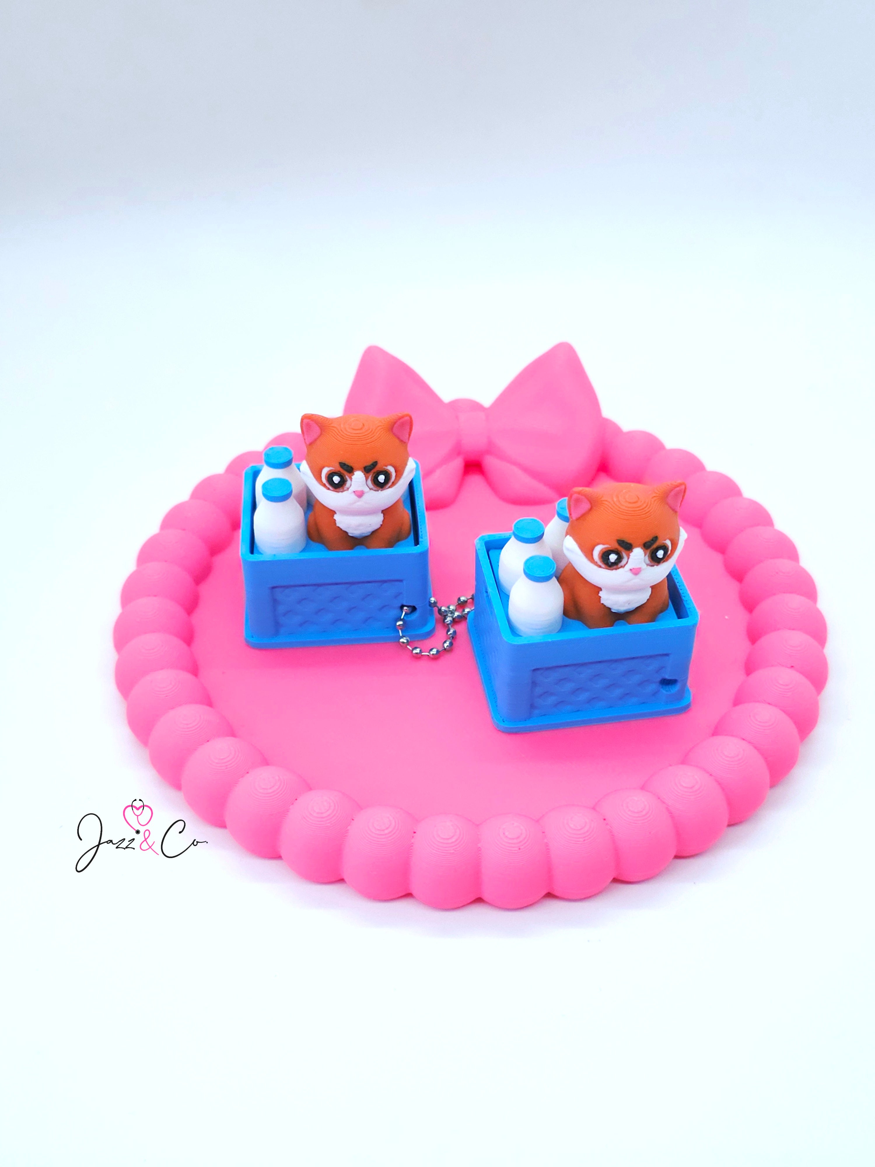 Grumpy Cat Crate Fidget Clicker Keychain