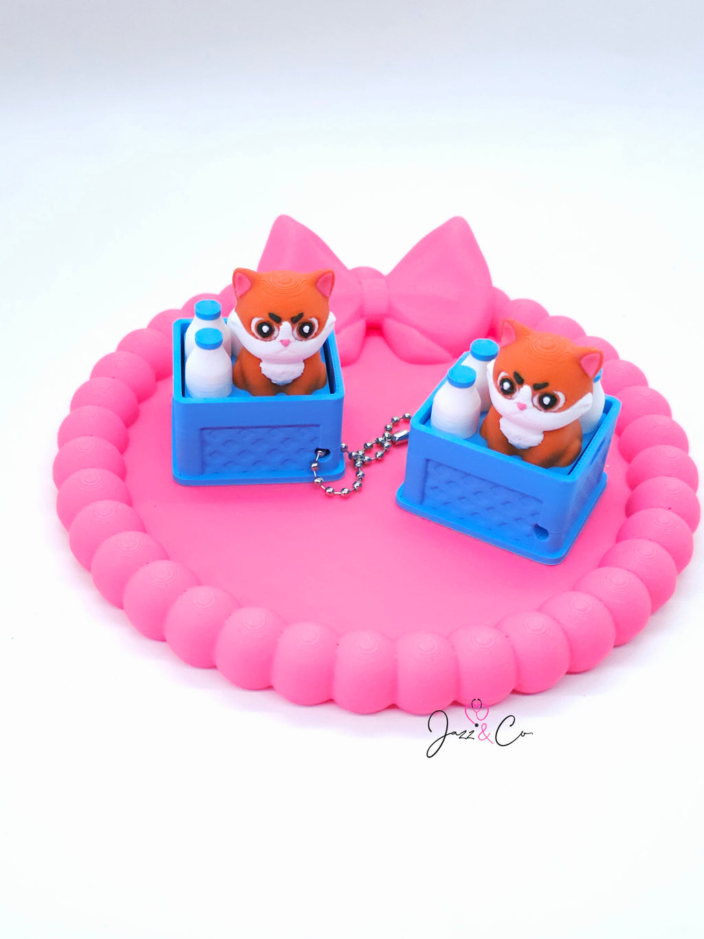 Grumpy Cat Crate Fidget Clicker Keychain