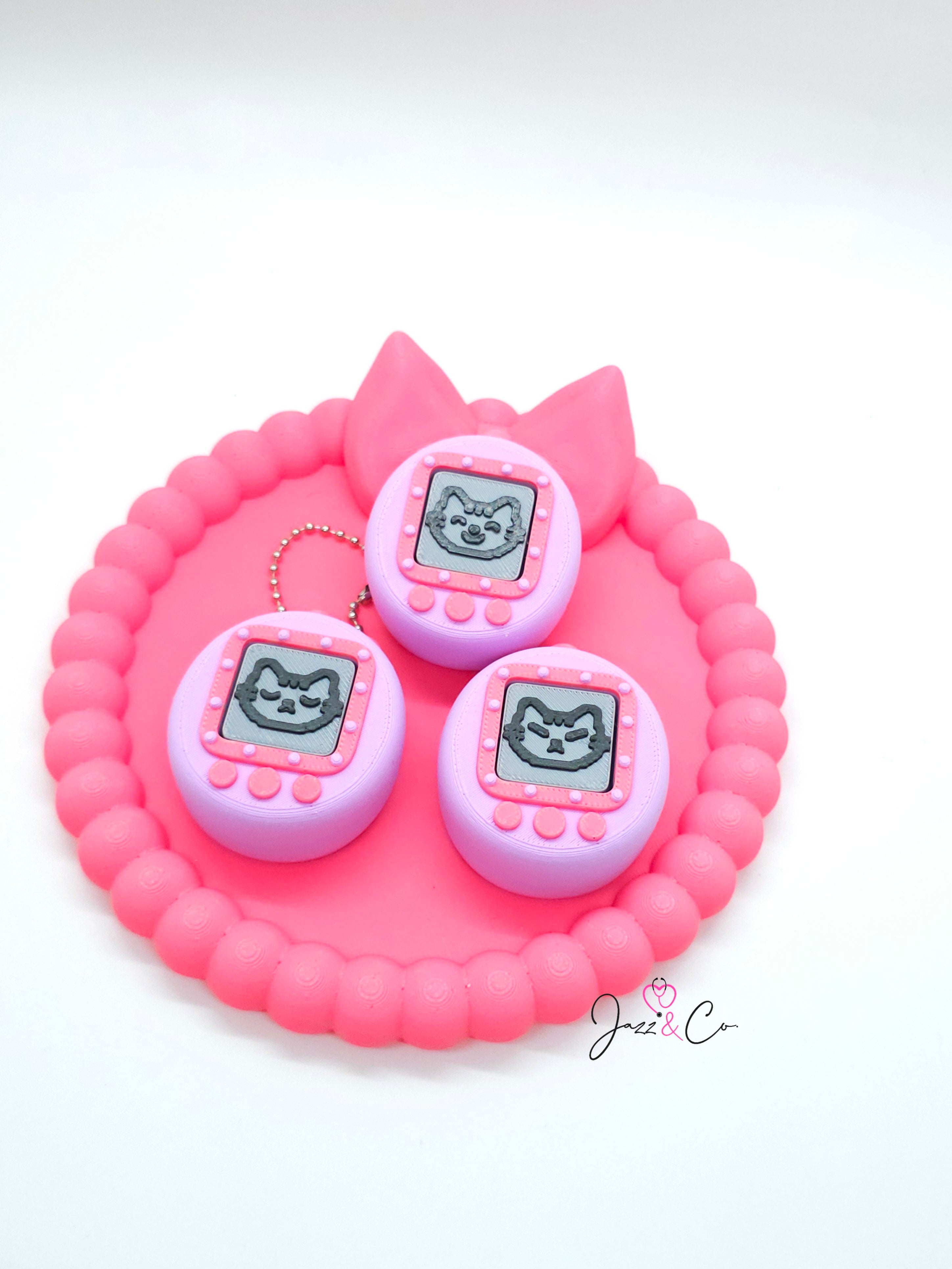 Virtual Pet Cat Fidget Clicker Keychain