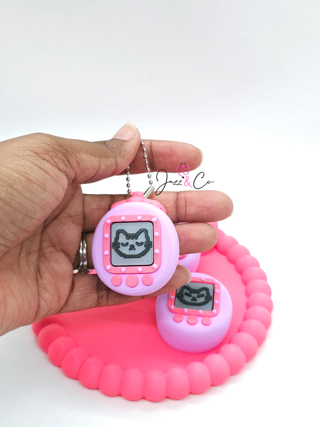 Virtual Pet Cat Fidget Clicker Keychain