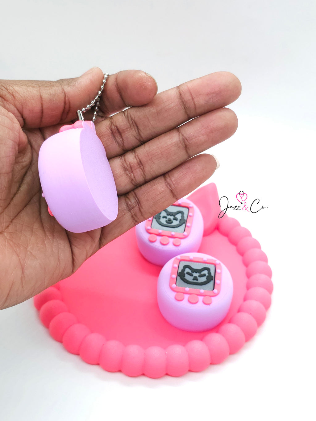 Virtual Pet Cat Fidget Clicker Keychain
