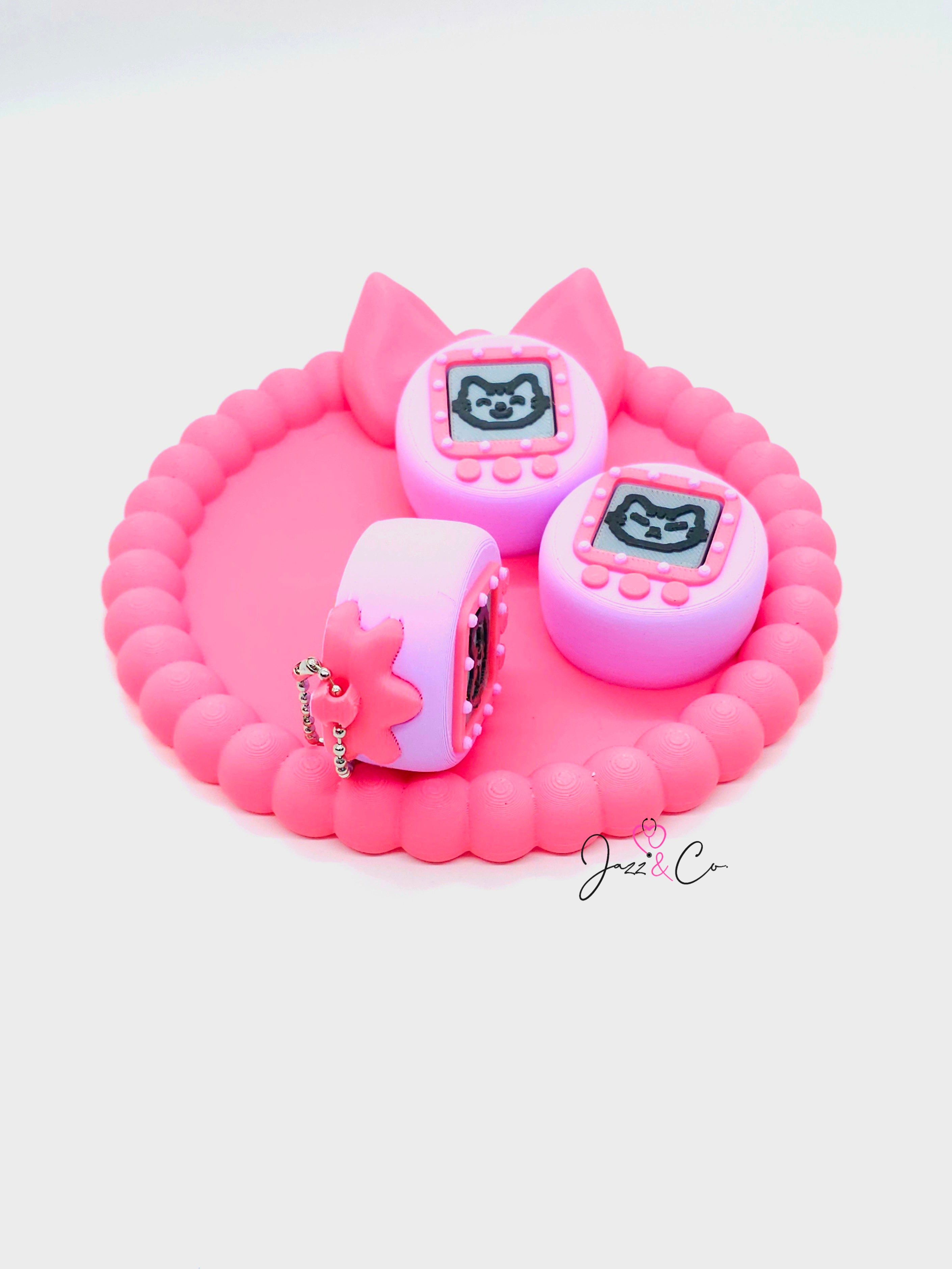 Virtual Pet Cat Fidget Clicker Keychain
