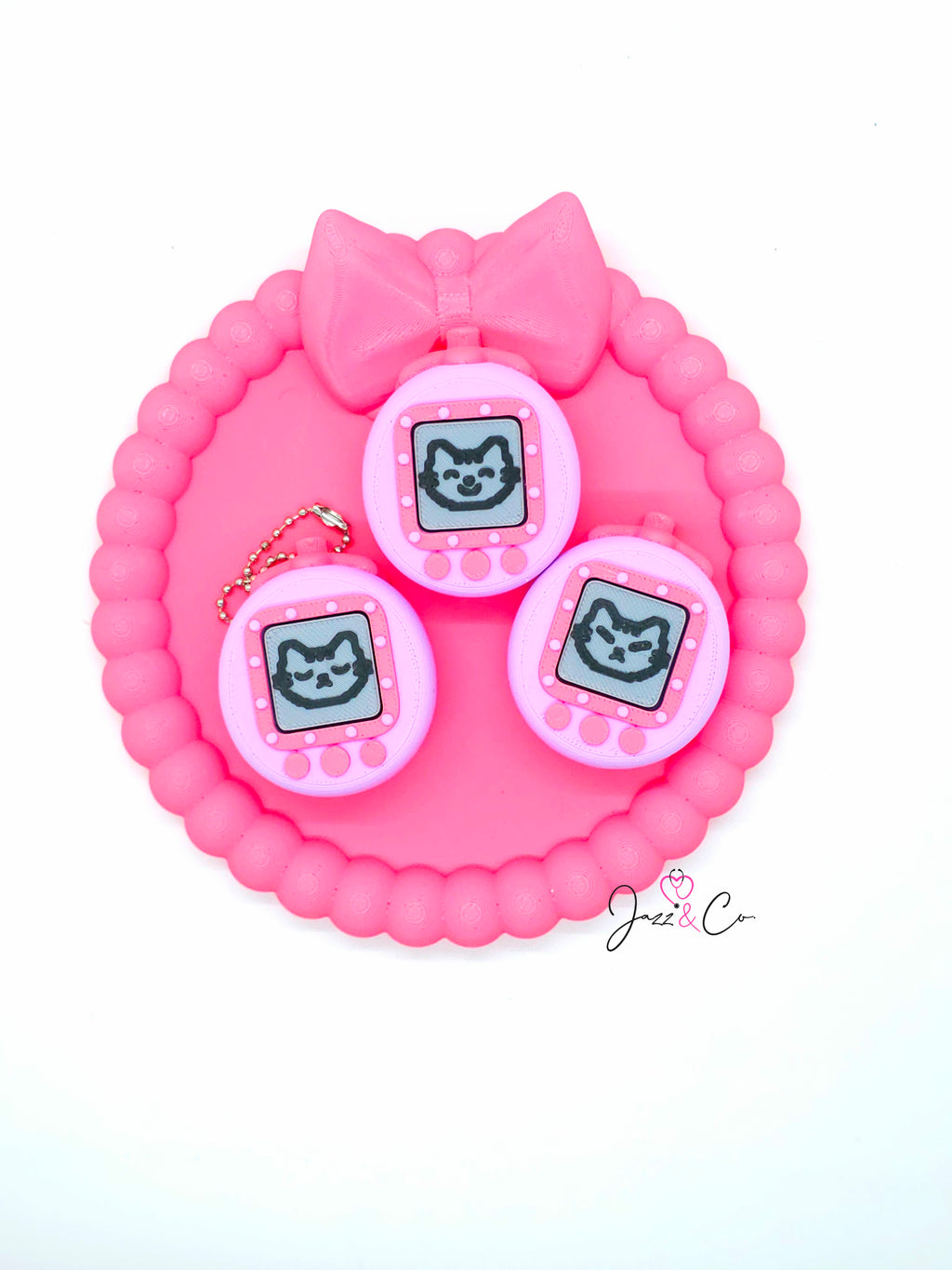 Virtual Pet Cat Fidget Clicker Keychain