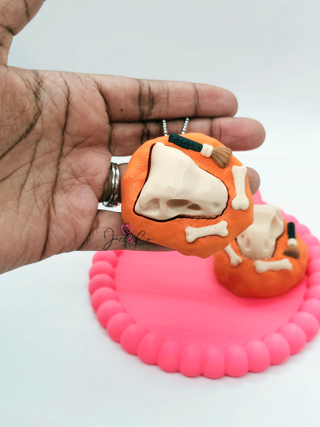 Dinosaur Skull Fidget Clicker Keychain