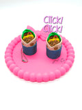 Burrito Fidget Clicker Keychain
