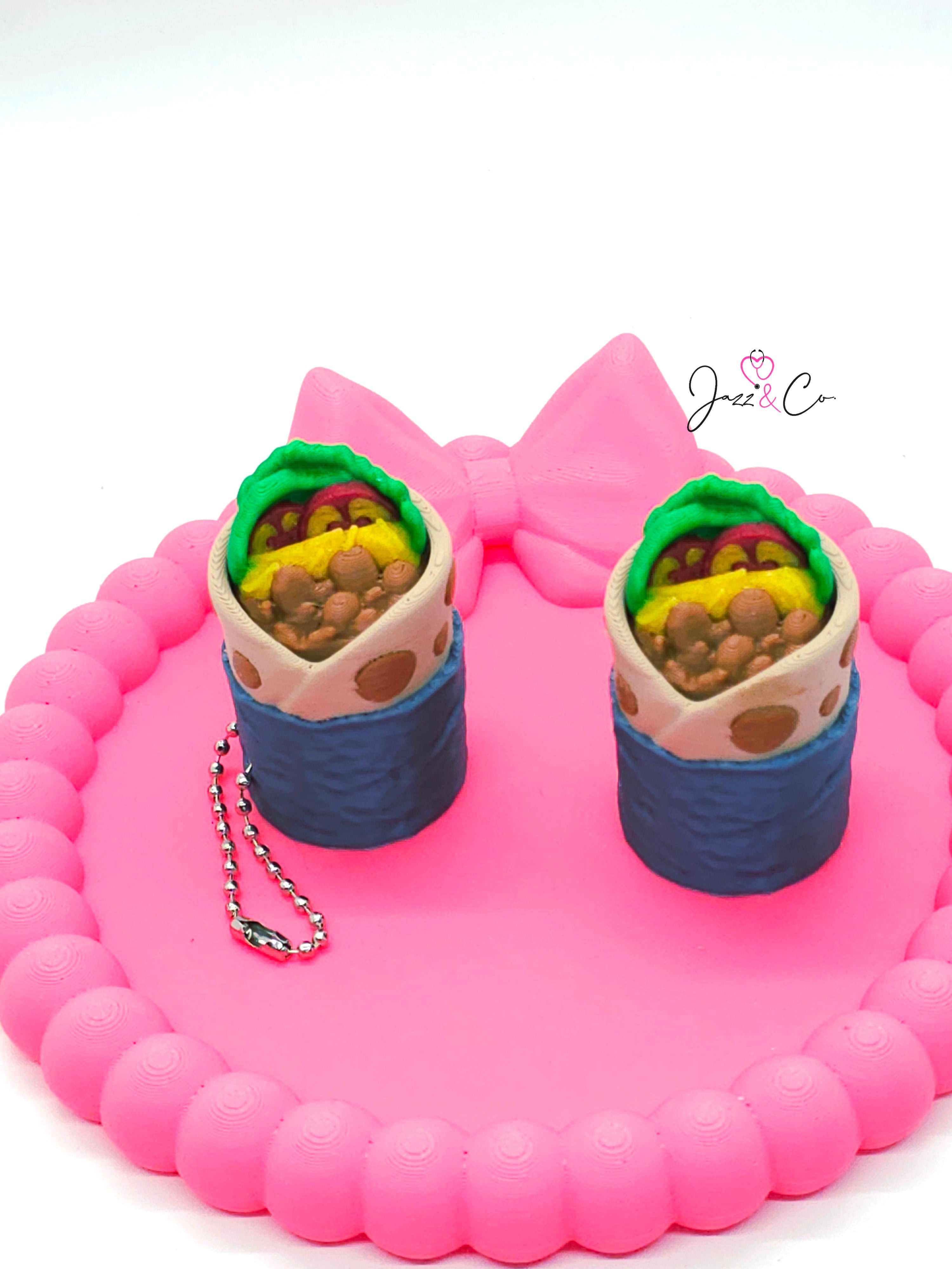 Burrito Fidget Clicker Keychain