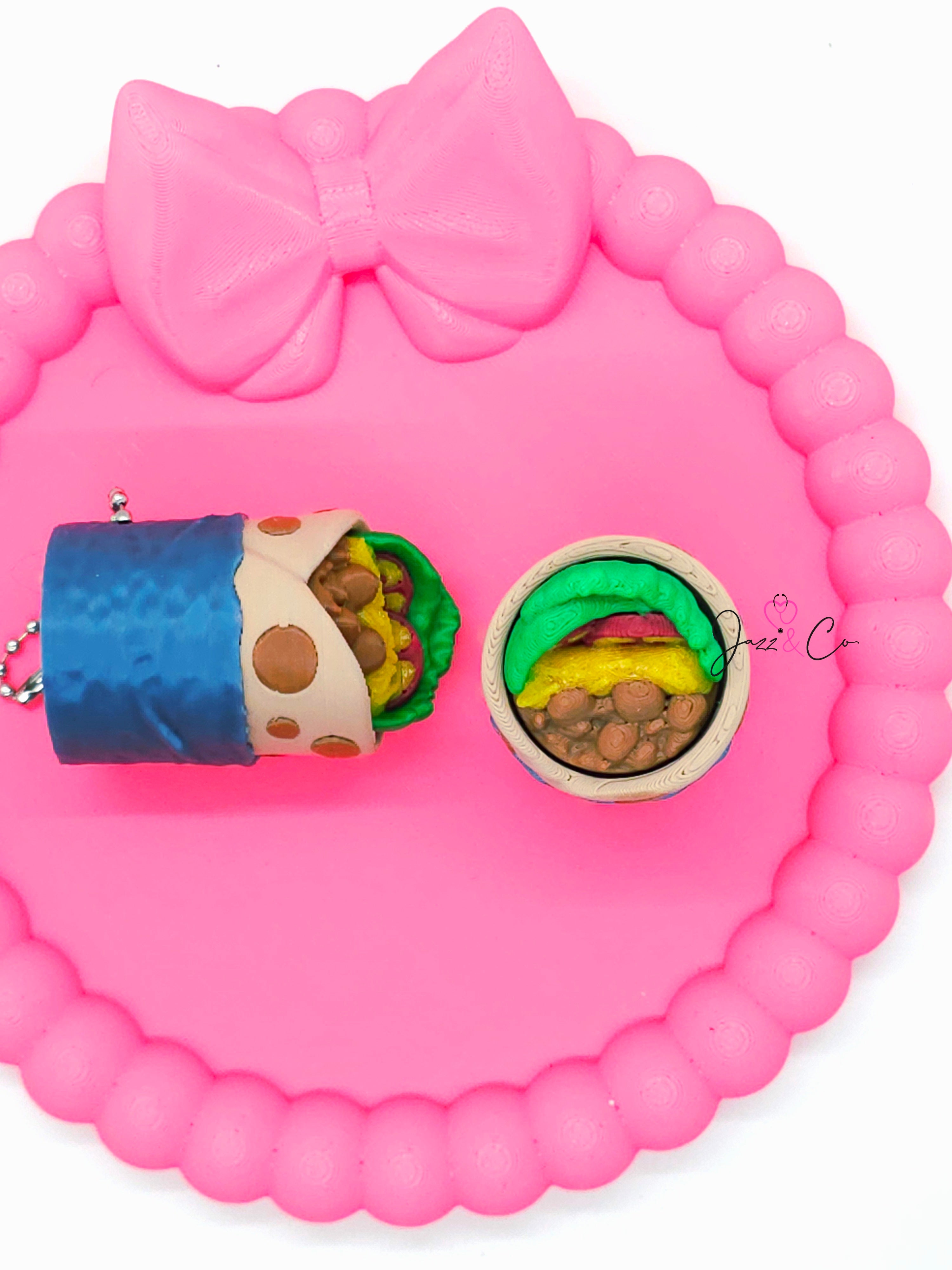 Burrito Fidget Clicker Keychain