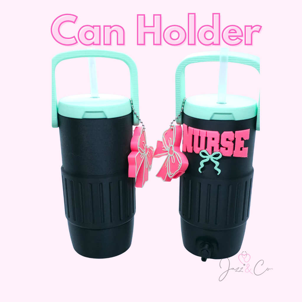 3D Printed Can Cooler with Tab Opener, Slim & Standard Can Holder