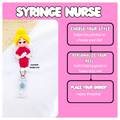 Nurse With Syringe Badge Reel