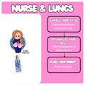 Pulmonary Nurse Badge Reel - Nurse with Lung Design
