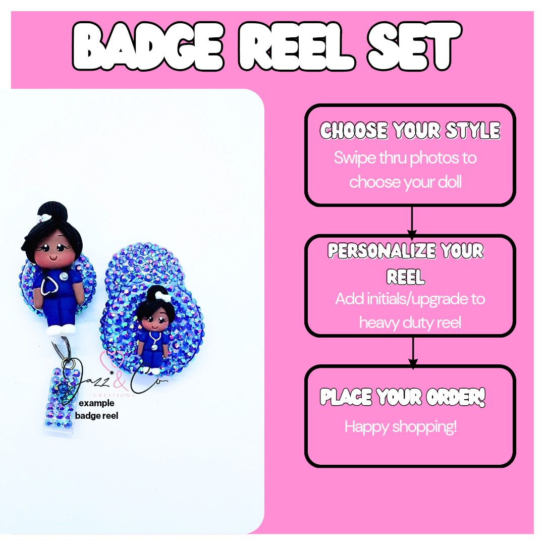 Nurse & Mini Badge Reel Set