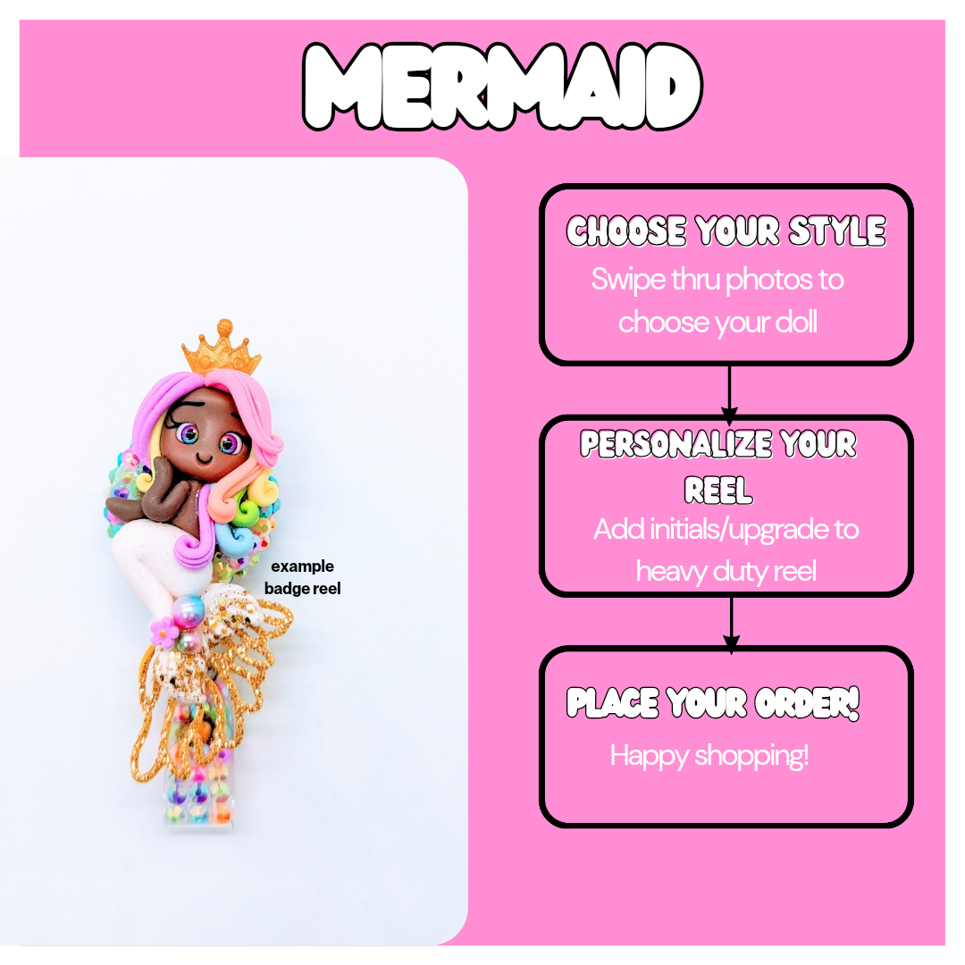 Mermaid ID Badge Reel