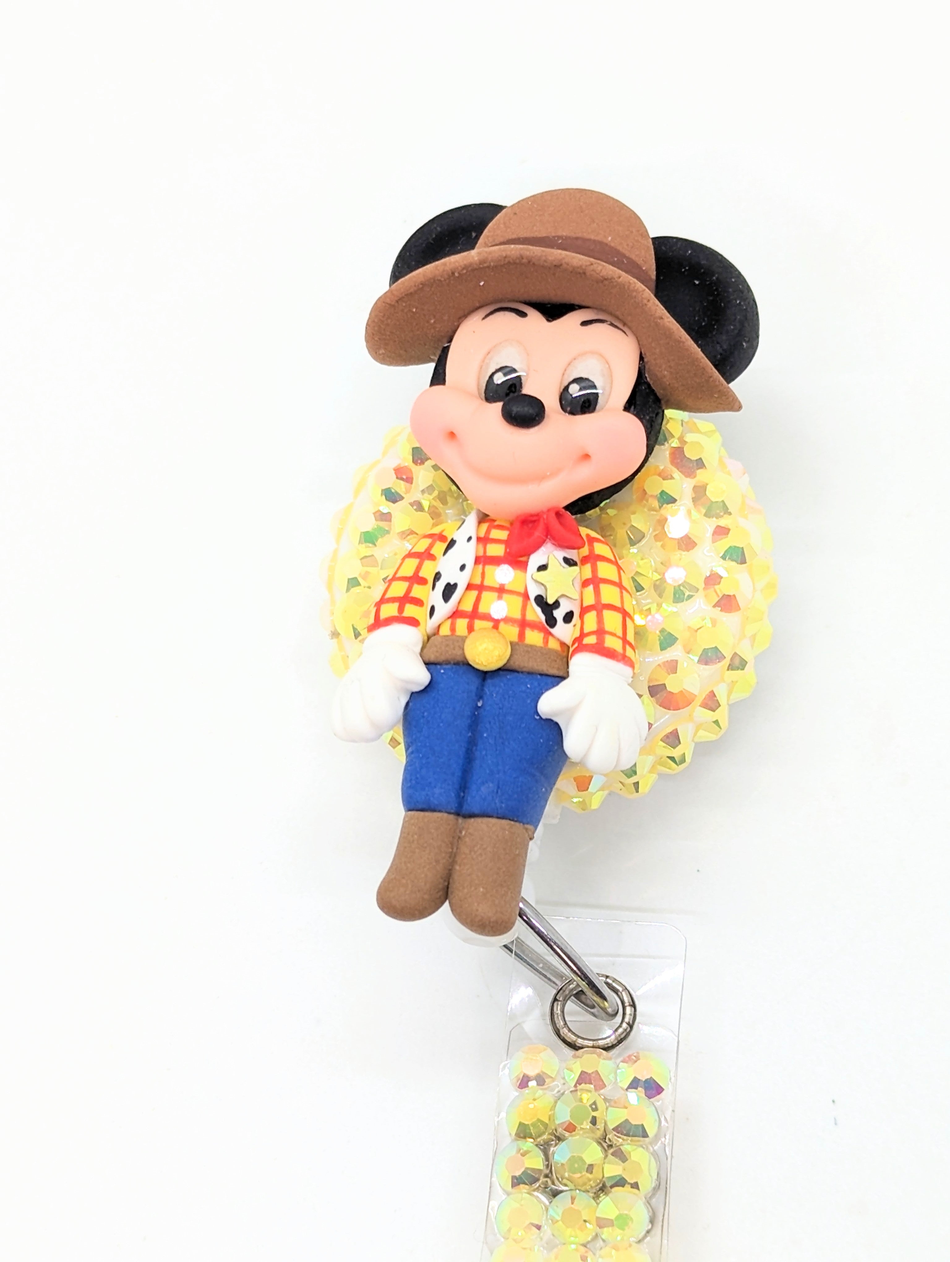 Cowboy Mouse Badge Reel