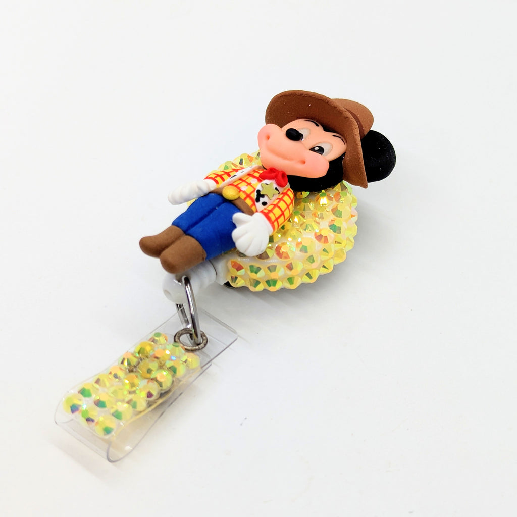 Cowboy Mouse Badge Reel