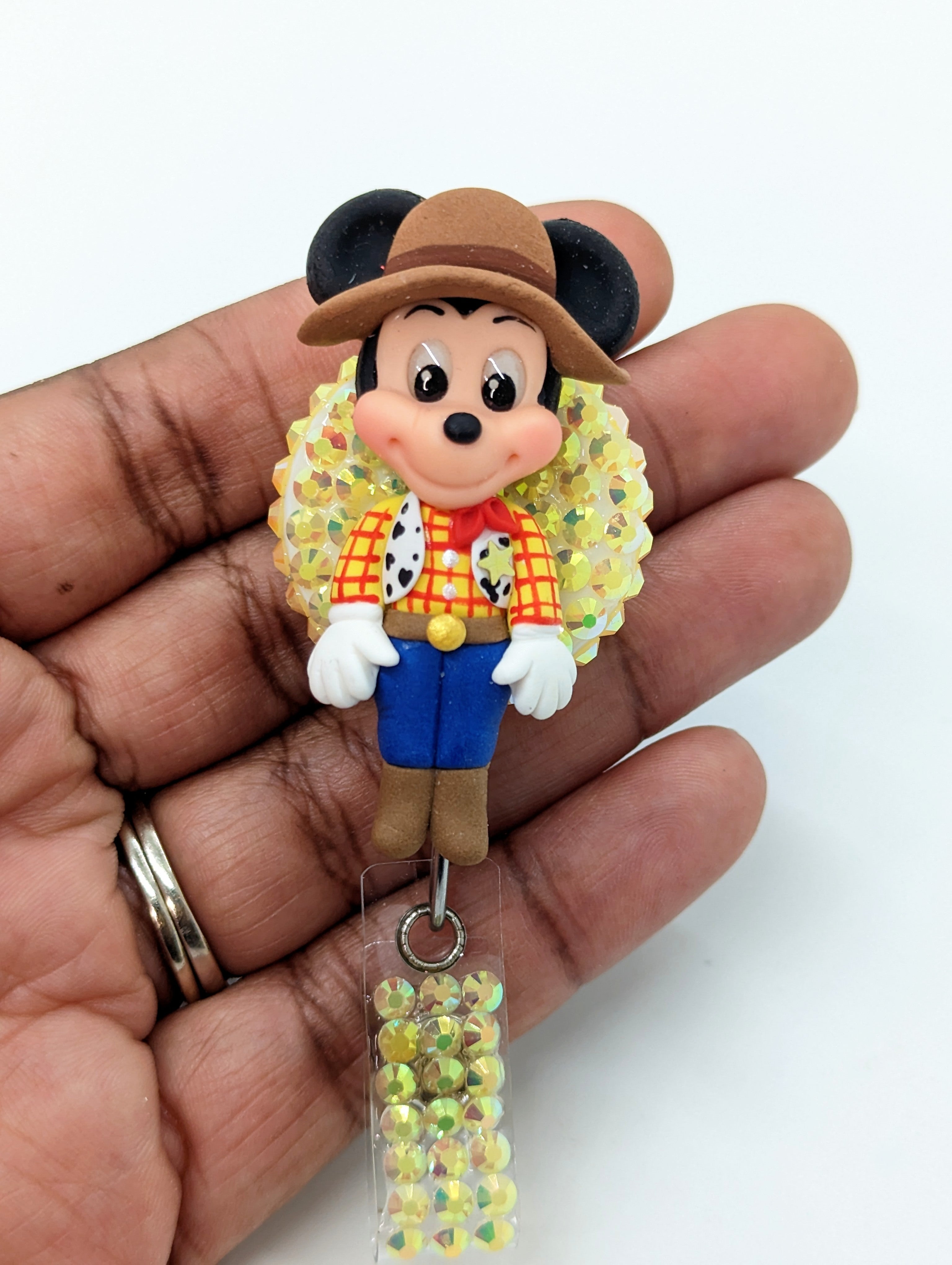 Cowboy Mouse Badge Reel