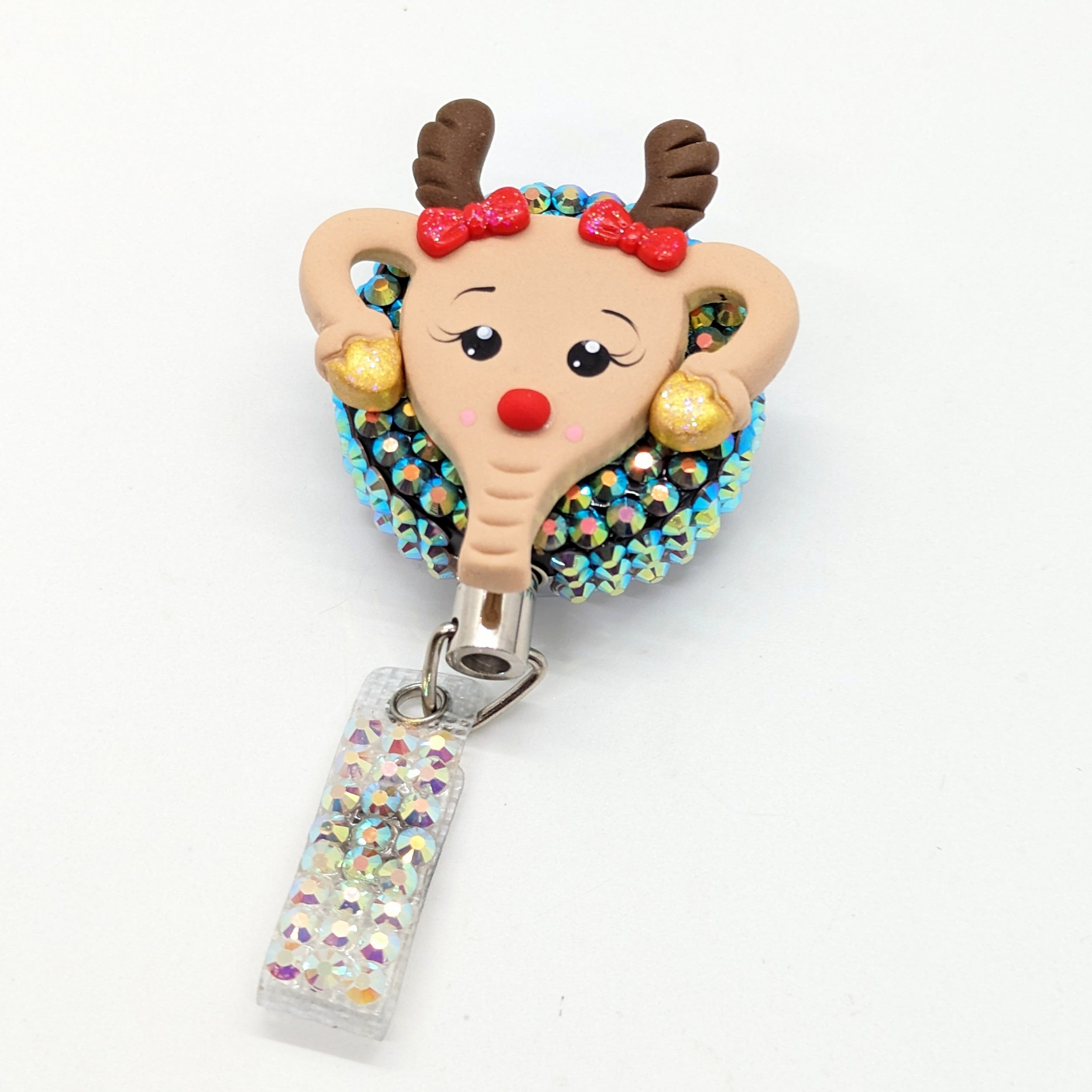 Reindeer Uterus Badge Reel