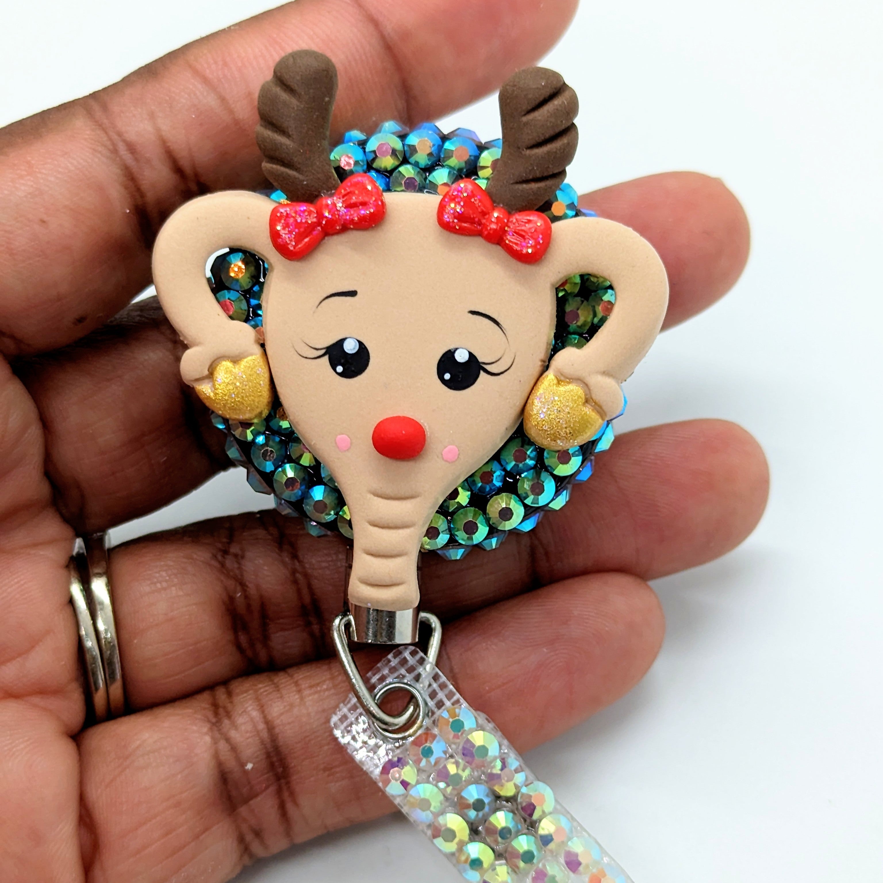 Reindeer Uterus Badge Reel